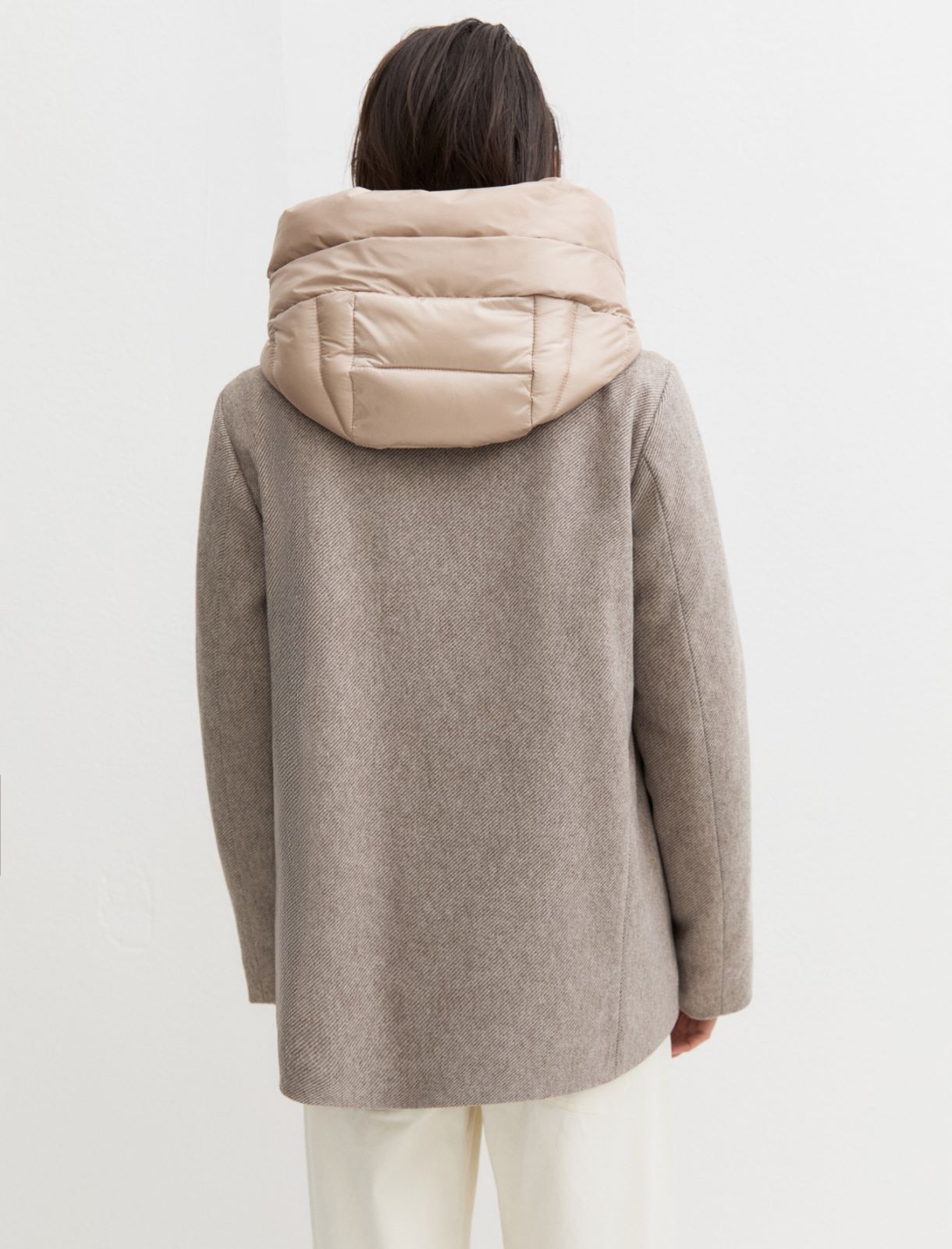 Hooded cloth jacket - SAND - Emme - 2