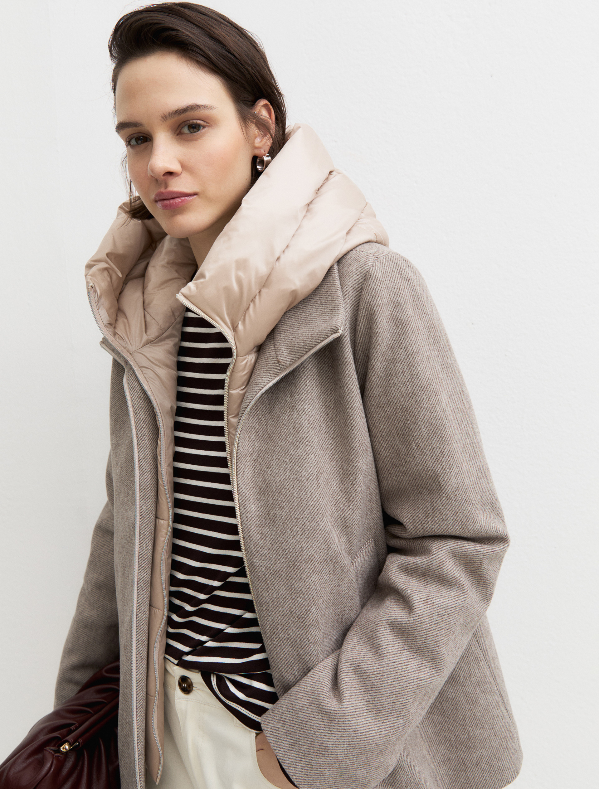 Hooded cloth jacket - SAND - Emme - 7