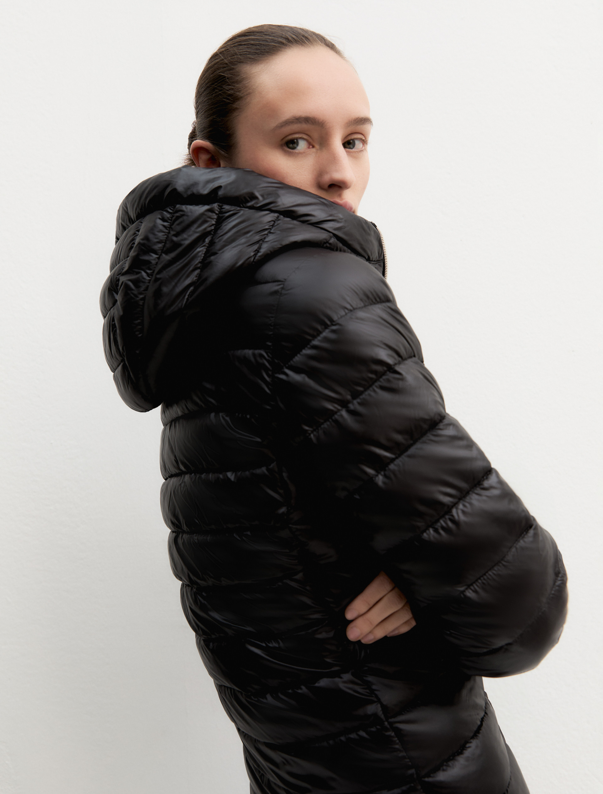 Water-repellent quilted down jacket - BLACK - Emme - 3