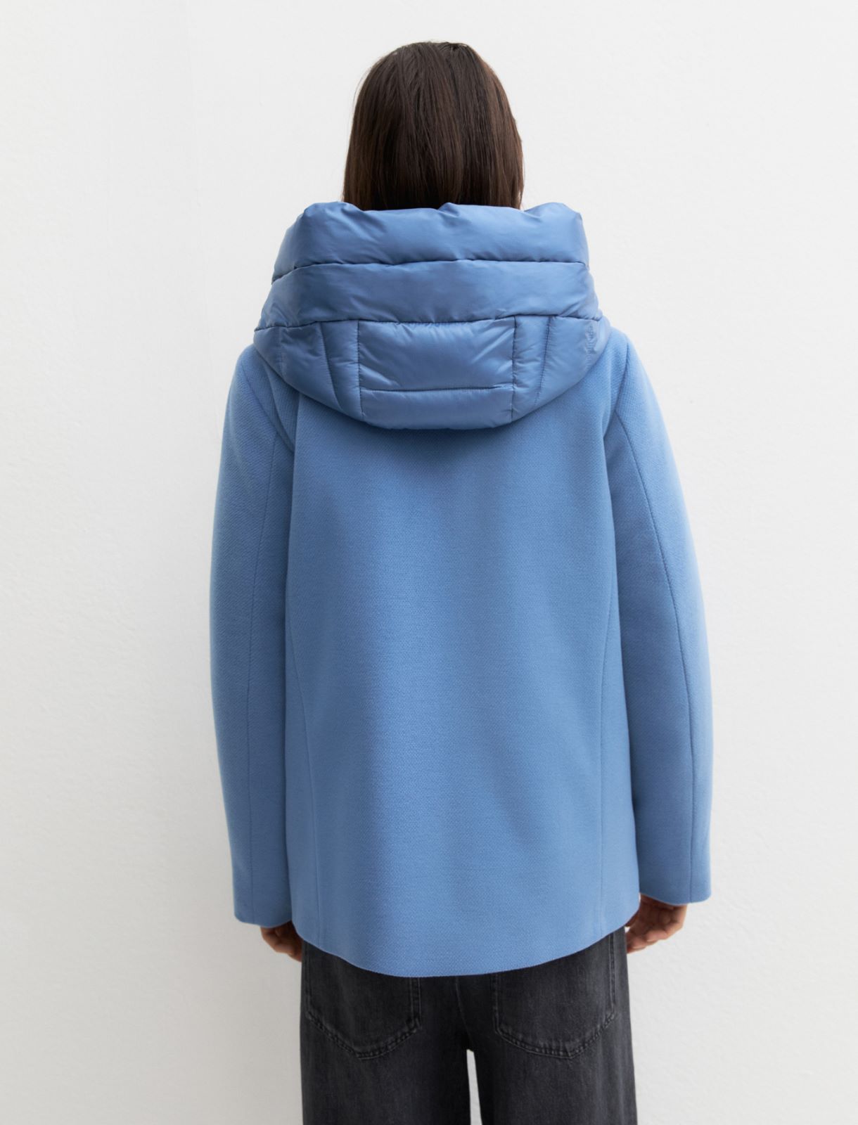 Padded soft-cloth jacket - SKY BLUE - Emme - 3