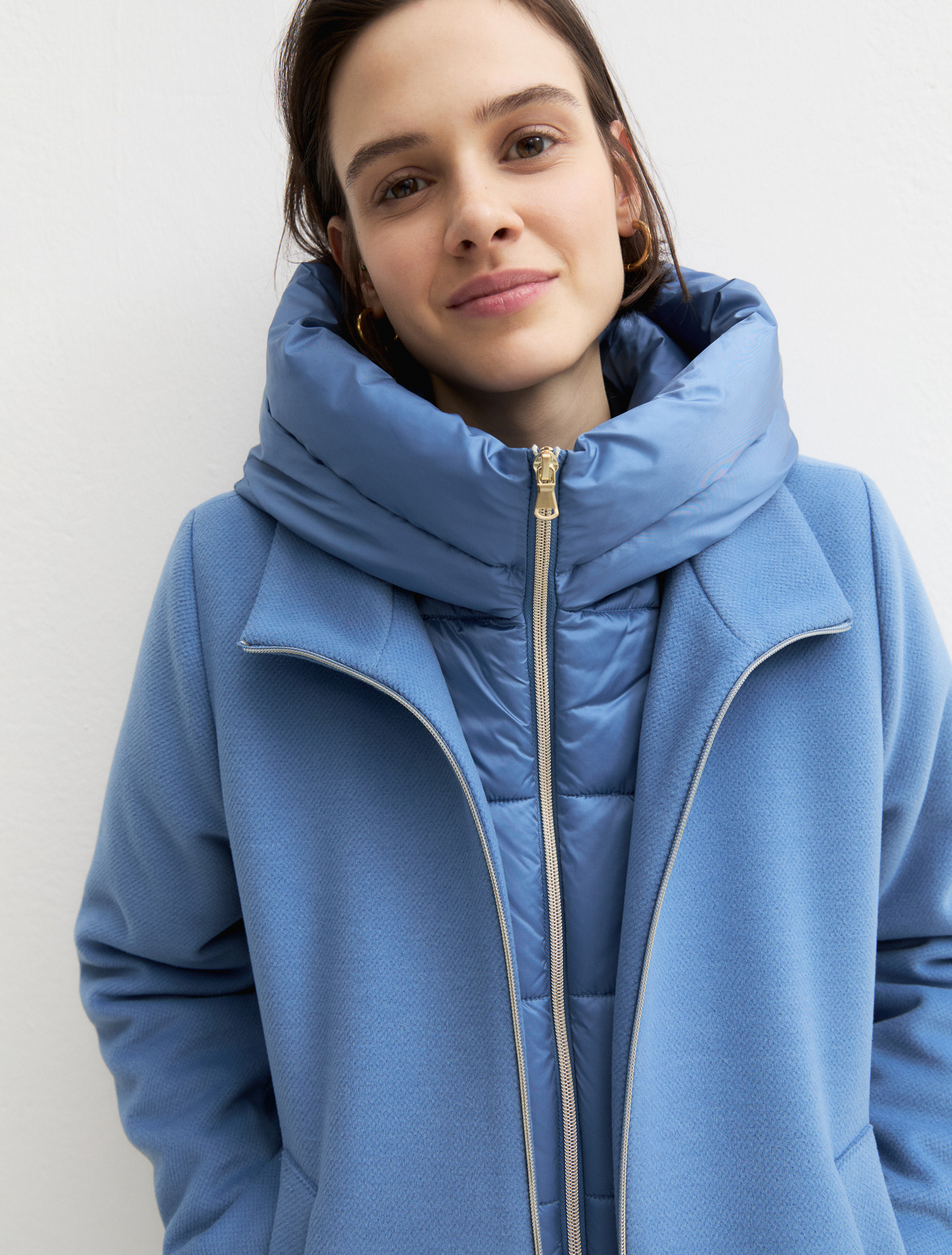 Padded soft-cloth jacket - SKY BLUE - Emme - 6