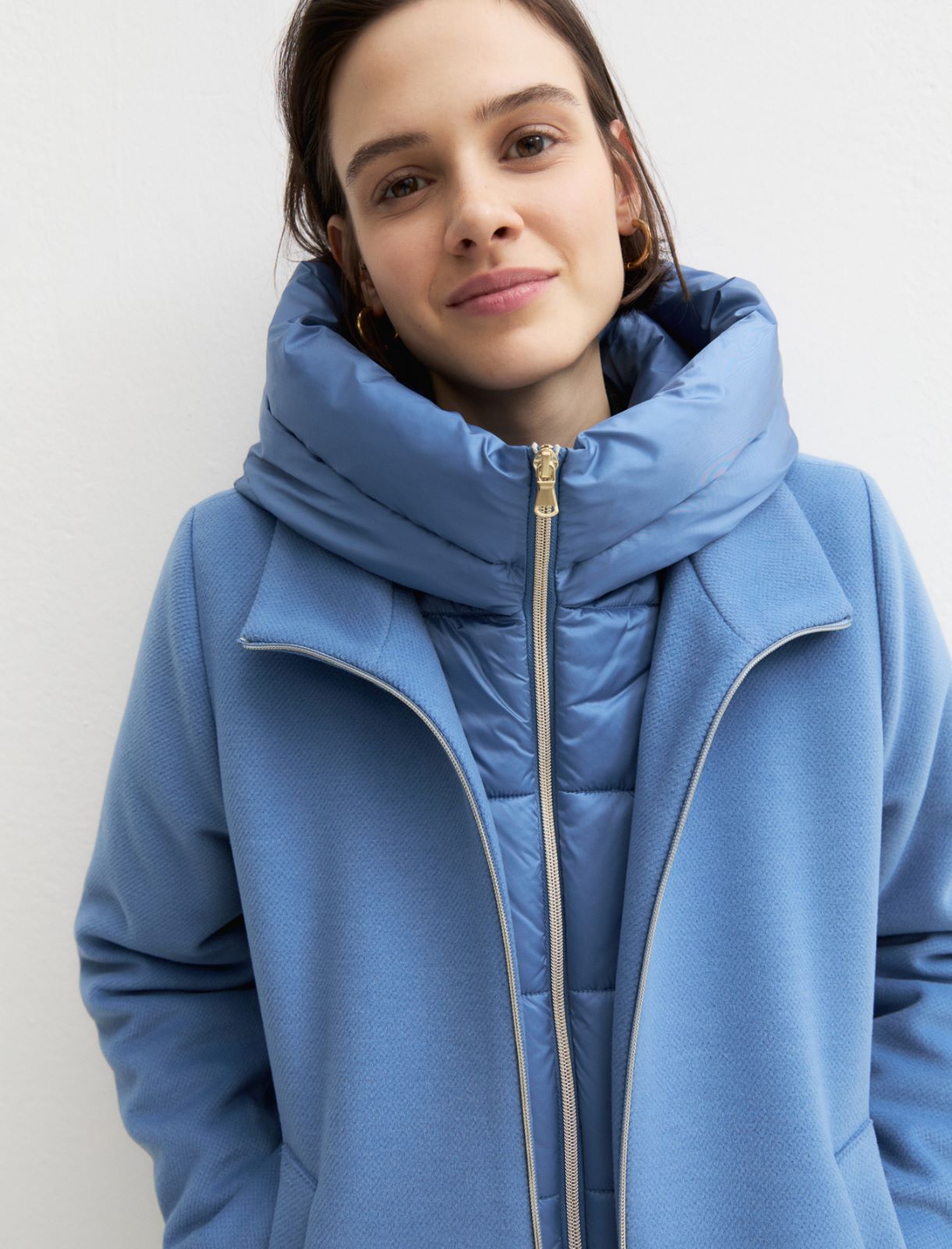 Padded soft-cloth jacket - SKY BLUE - Emme - 6