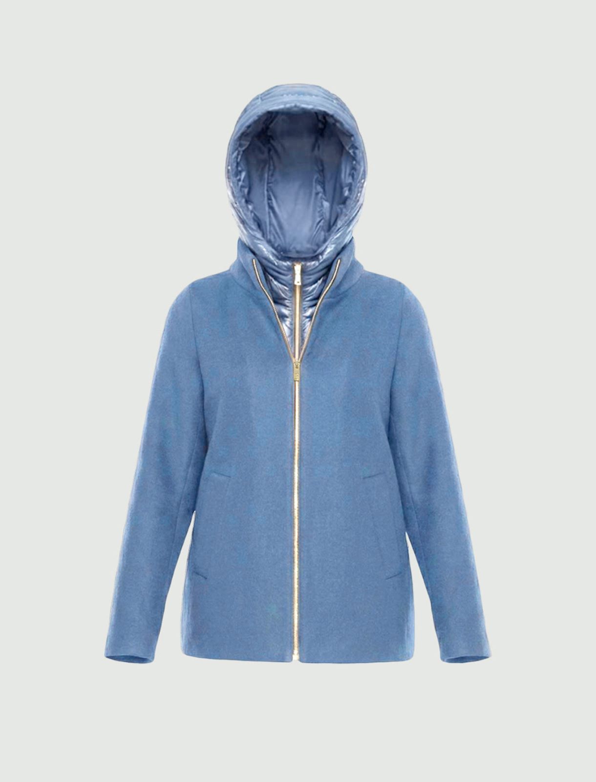 Padded soft-cloth jacket - SKY BLUE - Emme - 7