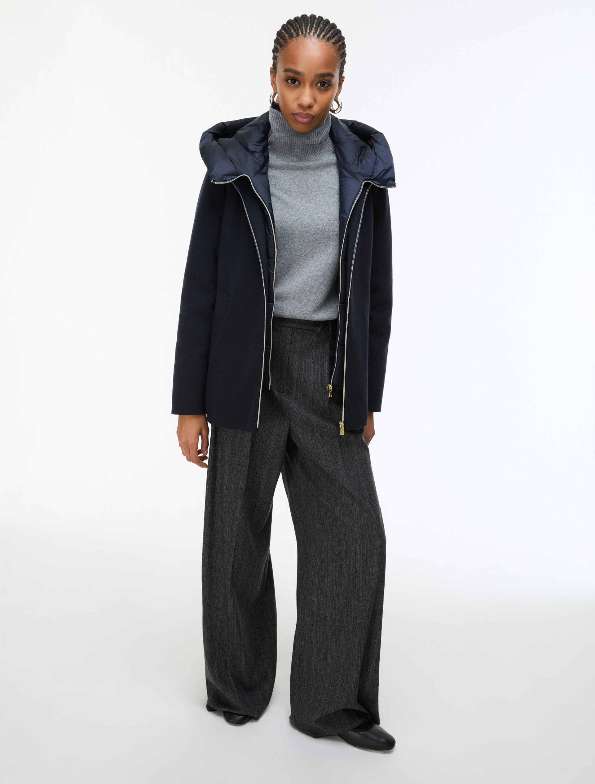 Capospalla in panno soft imbottito - BLU NOTTE - Emme - 1