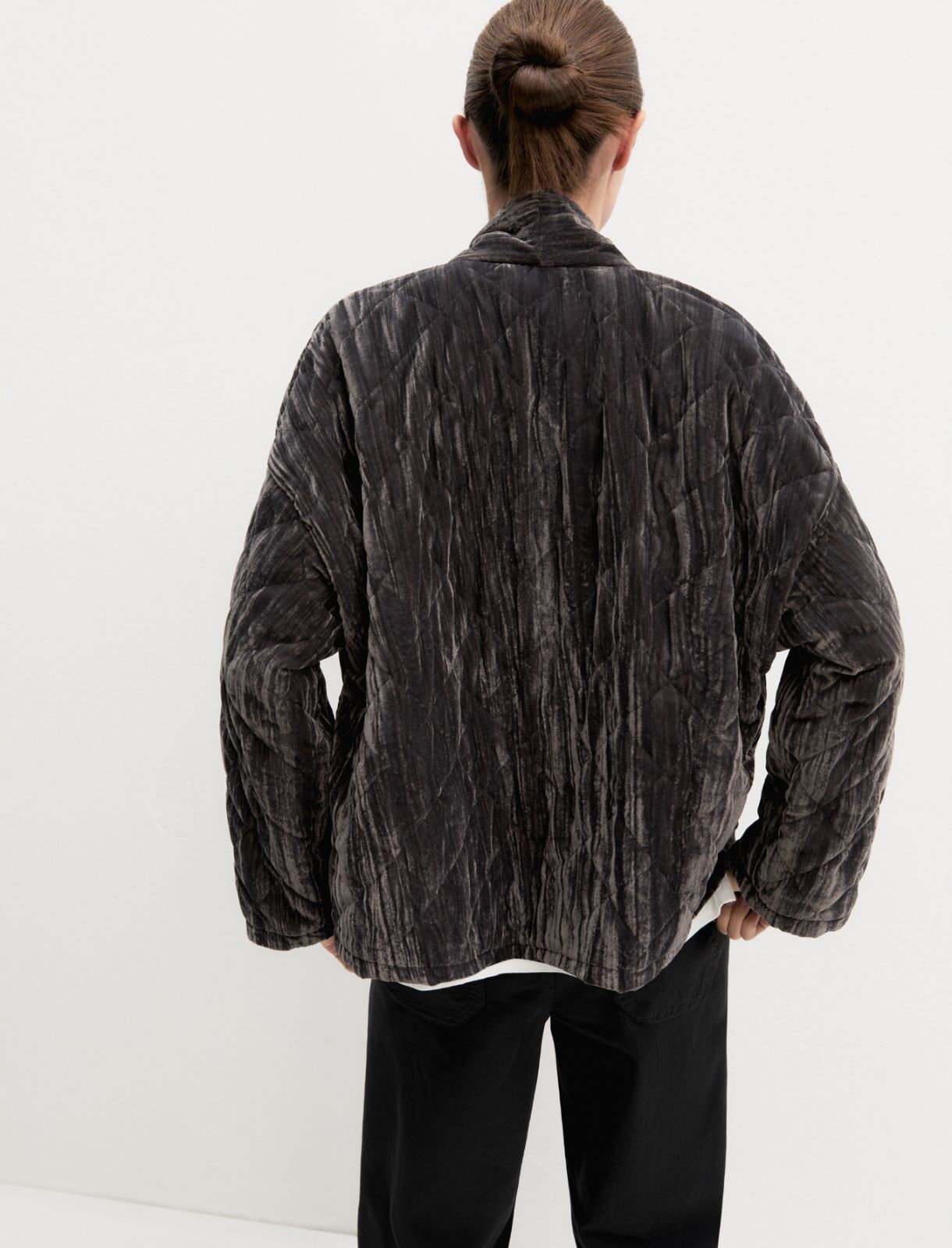 Chaqueta de terciopelo acolchado - GRIS OSCURO - Emme - 3