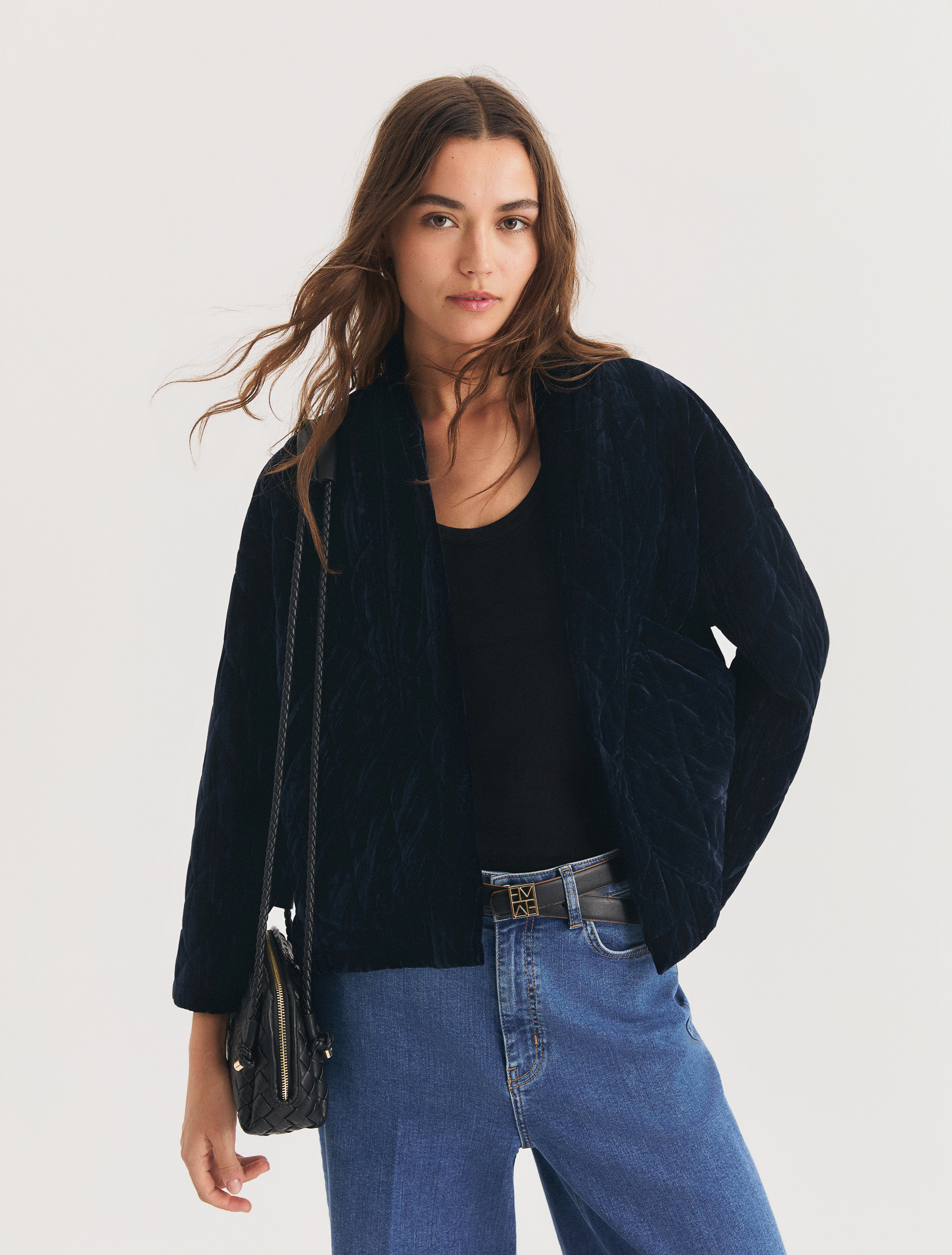 Quilted velvet jacket - OCEAN - Emme - 3