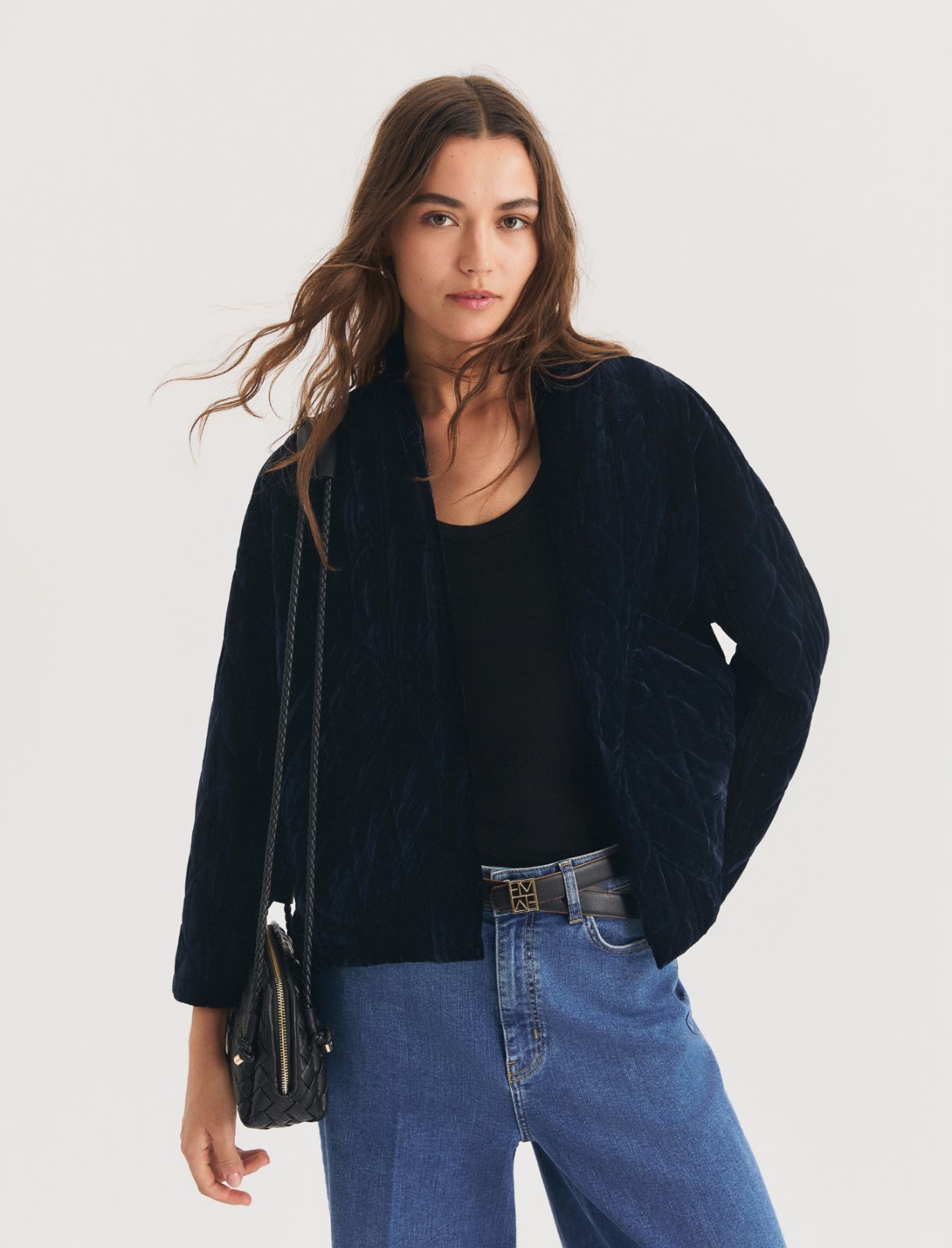 Quilted velvet jacket - OCEAN - Emme - 3