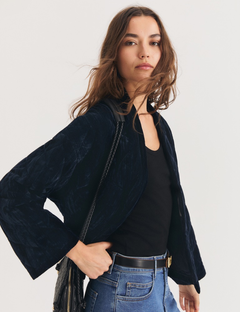 Quilted velvet jacket - Emme