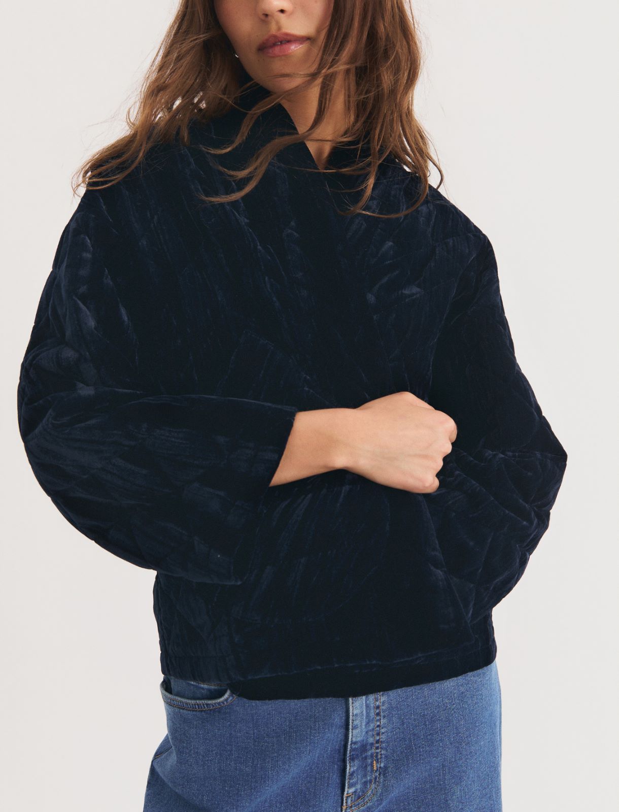 Quilted velvet jacket - OCEAN - Emme - 5