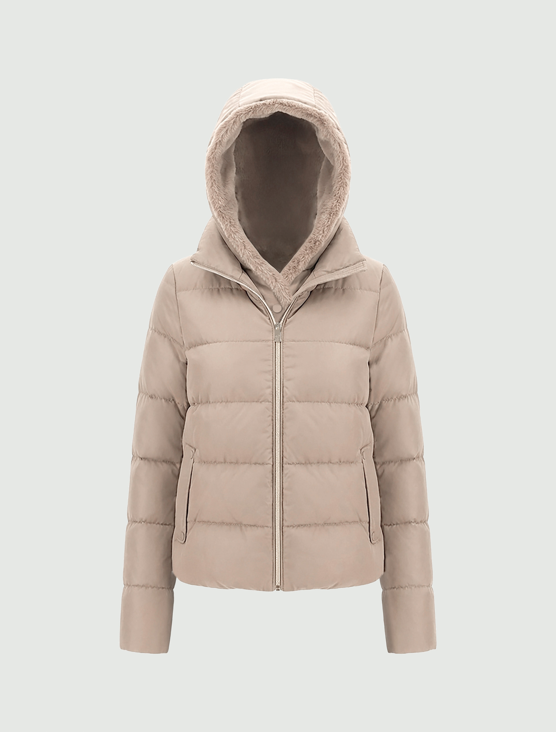 Cropped taffeta down jacket - SAND - Emme - 6