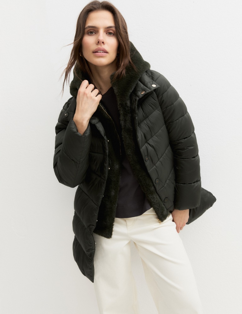 Longline water-repellent down jacket - Emme