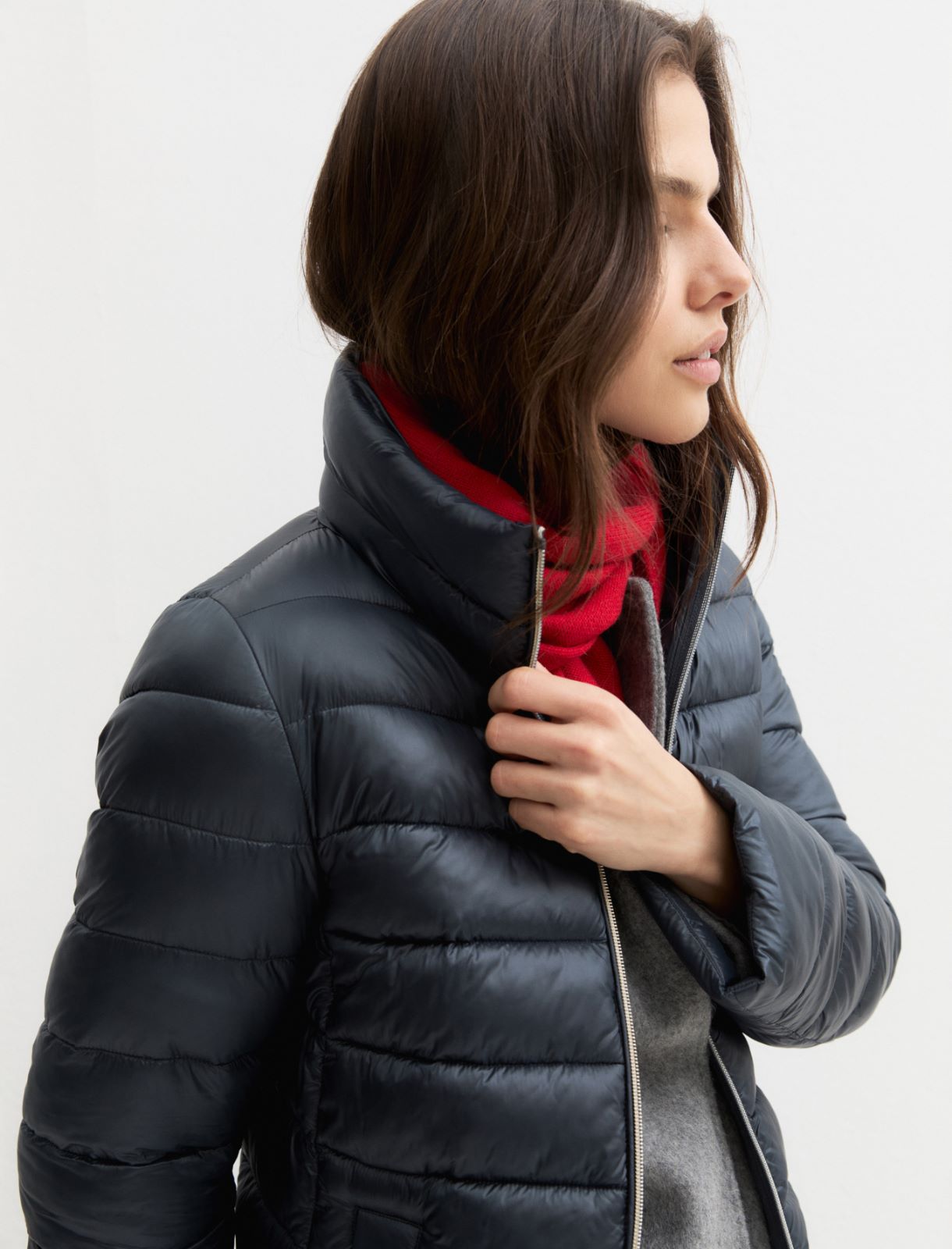 Long down jacket - GREY - Emme - 3