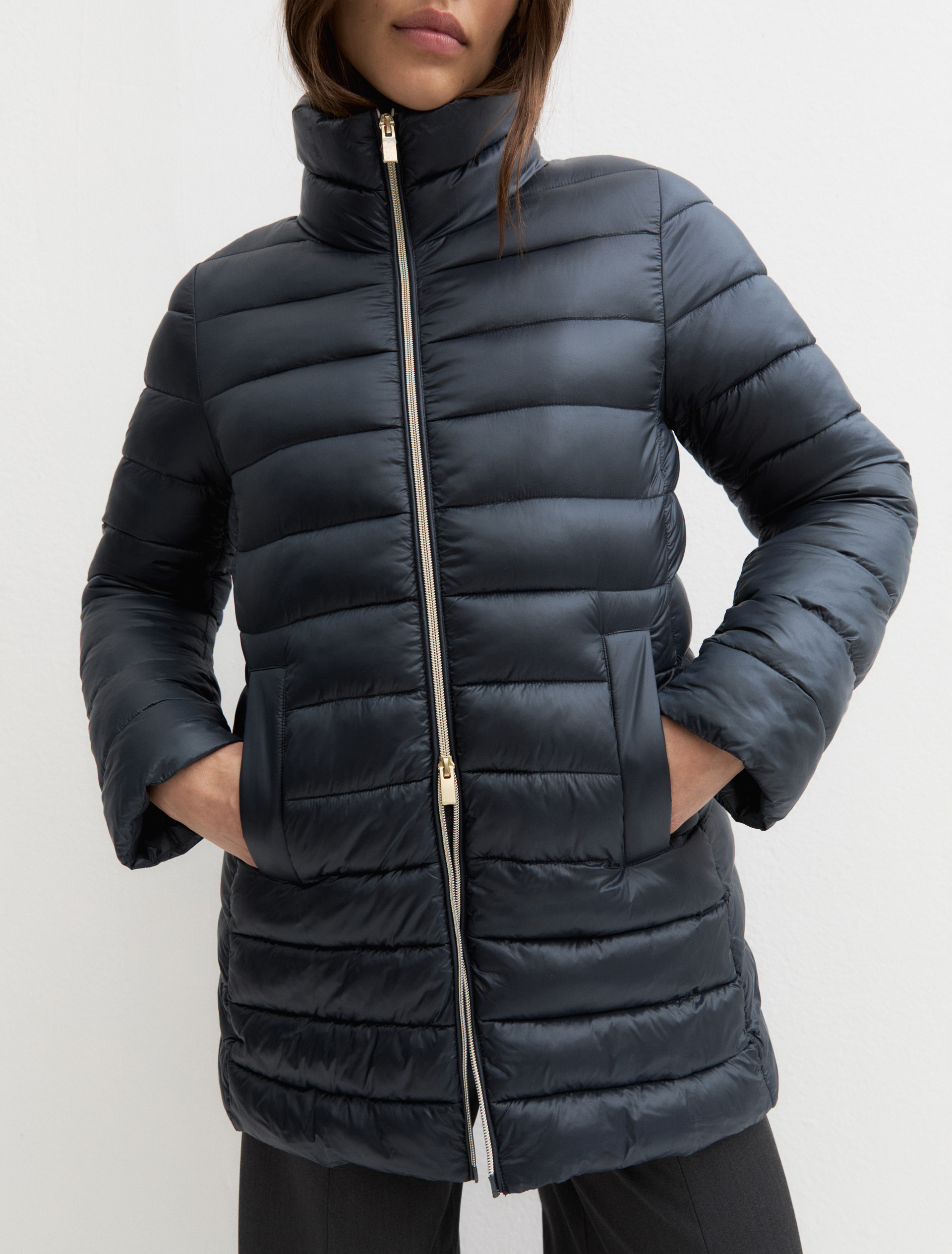 Long down jacket - GREY - Emme - 5