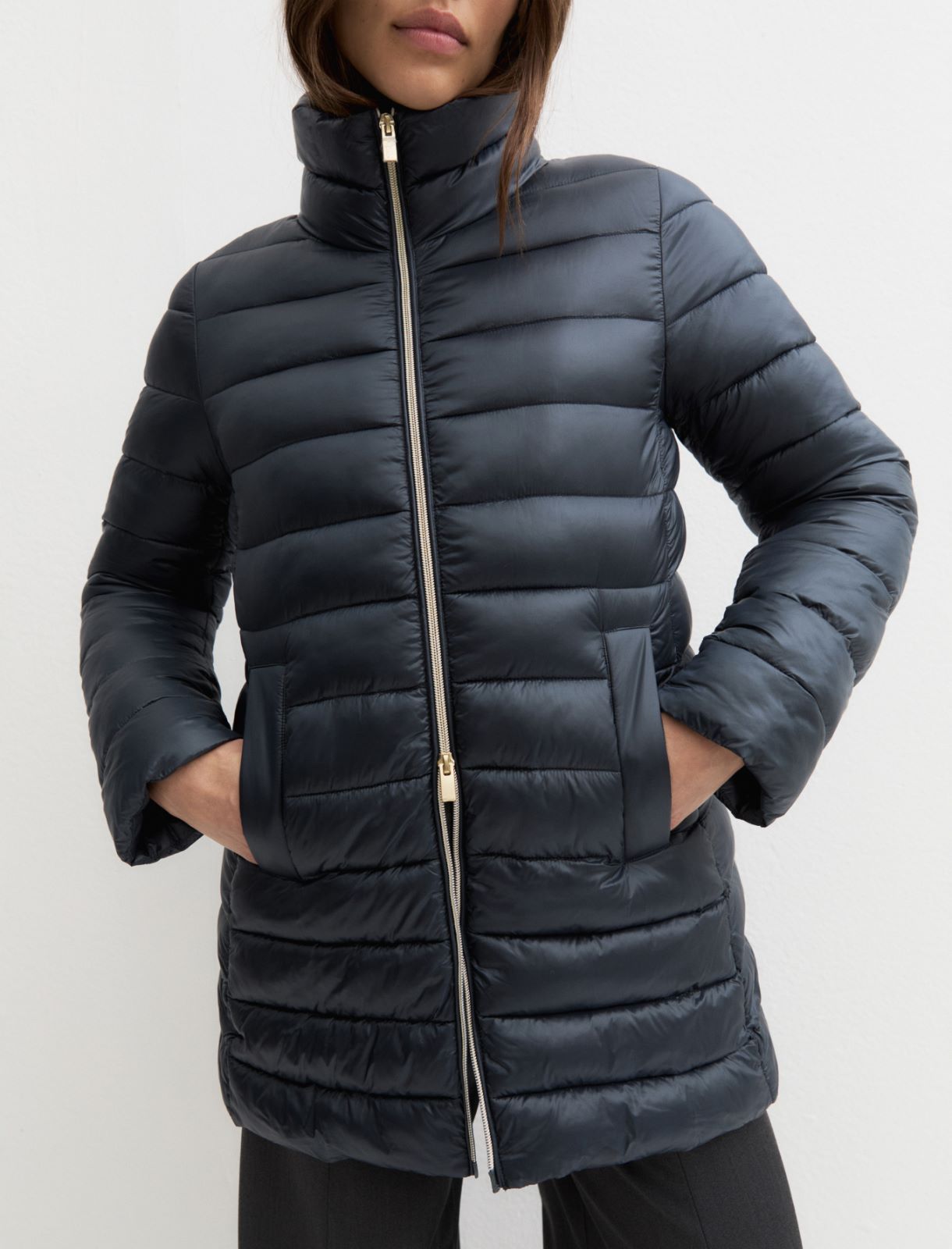 Long down jacket - GREY - Emme - 5
