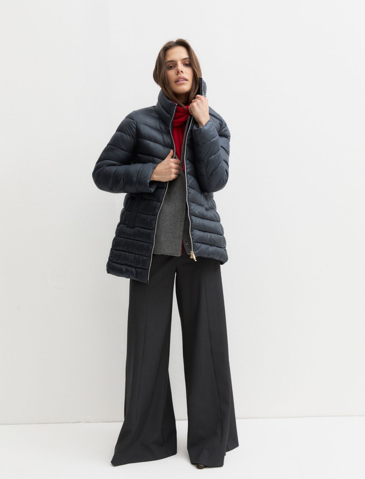 Long down jacket - GREY - Emme