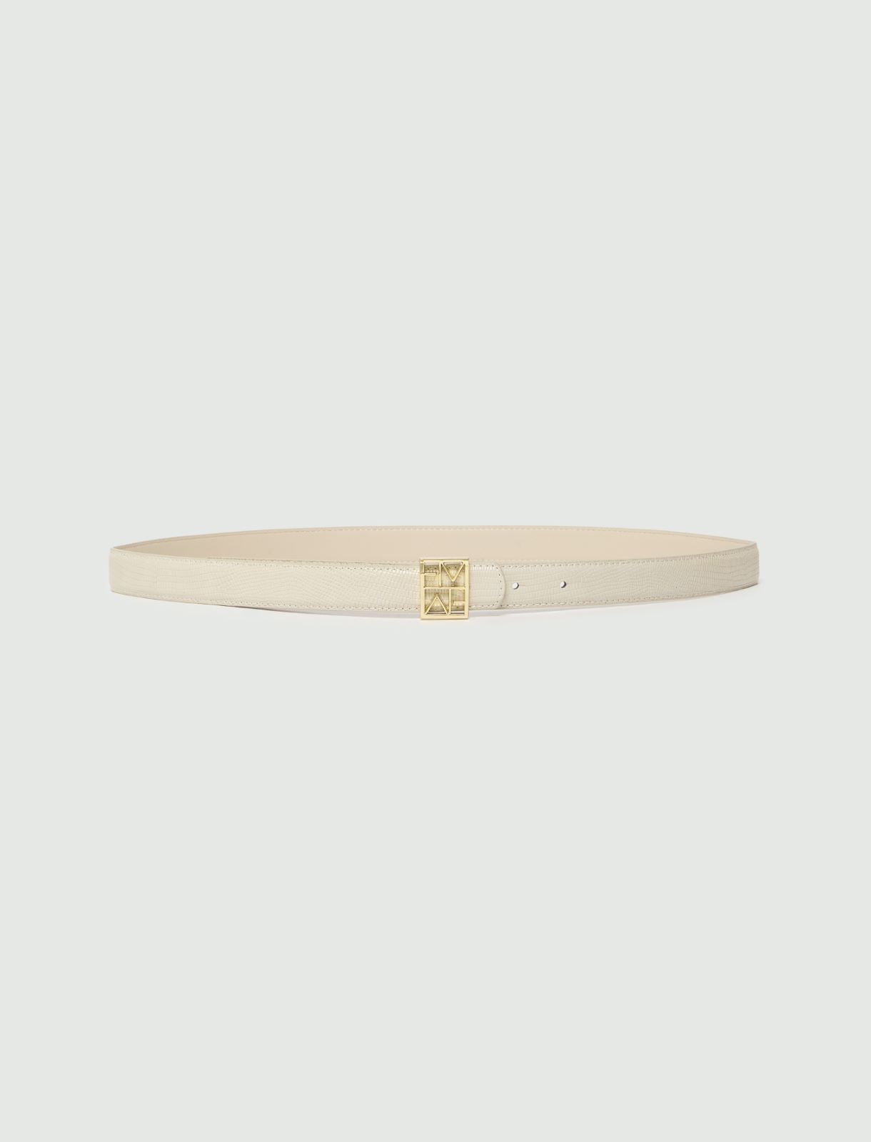 Reversible Emmegram buckle belt - CREAM - Emme - 2