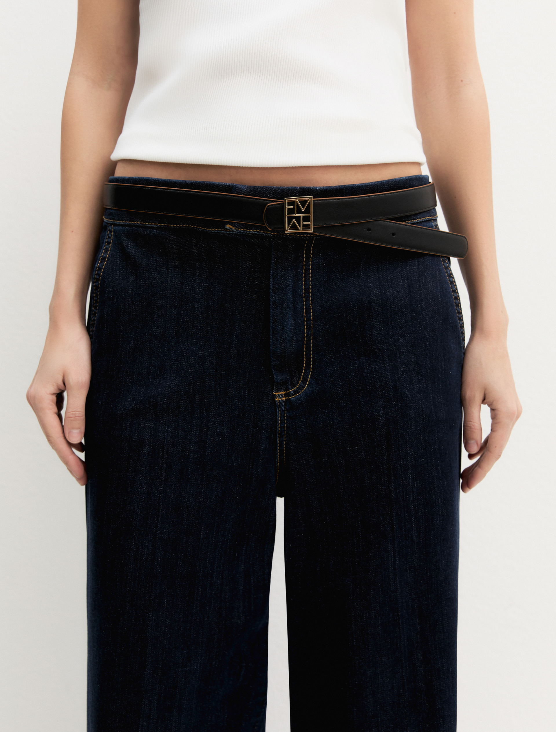 Cintura reversibile con logo - CUOIO - Emme - 1