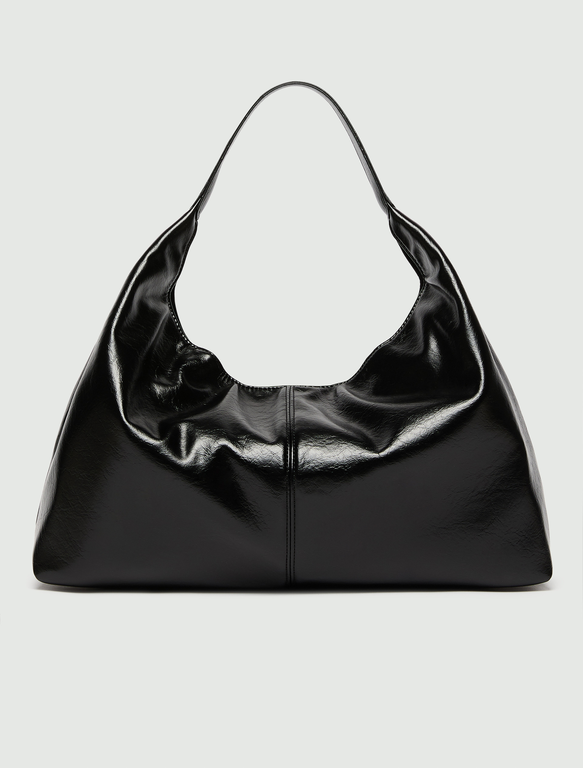 Coated jersey hobo bag - BLACK - Emme - 2