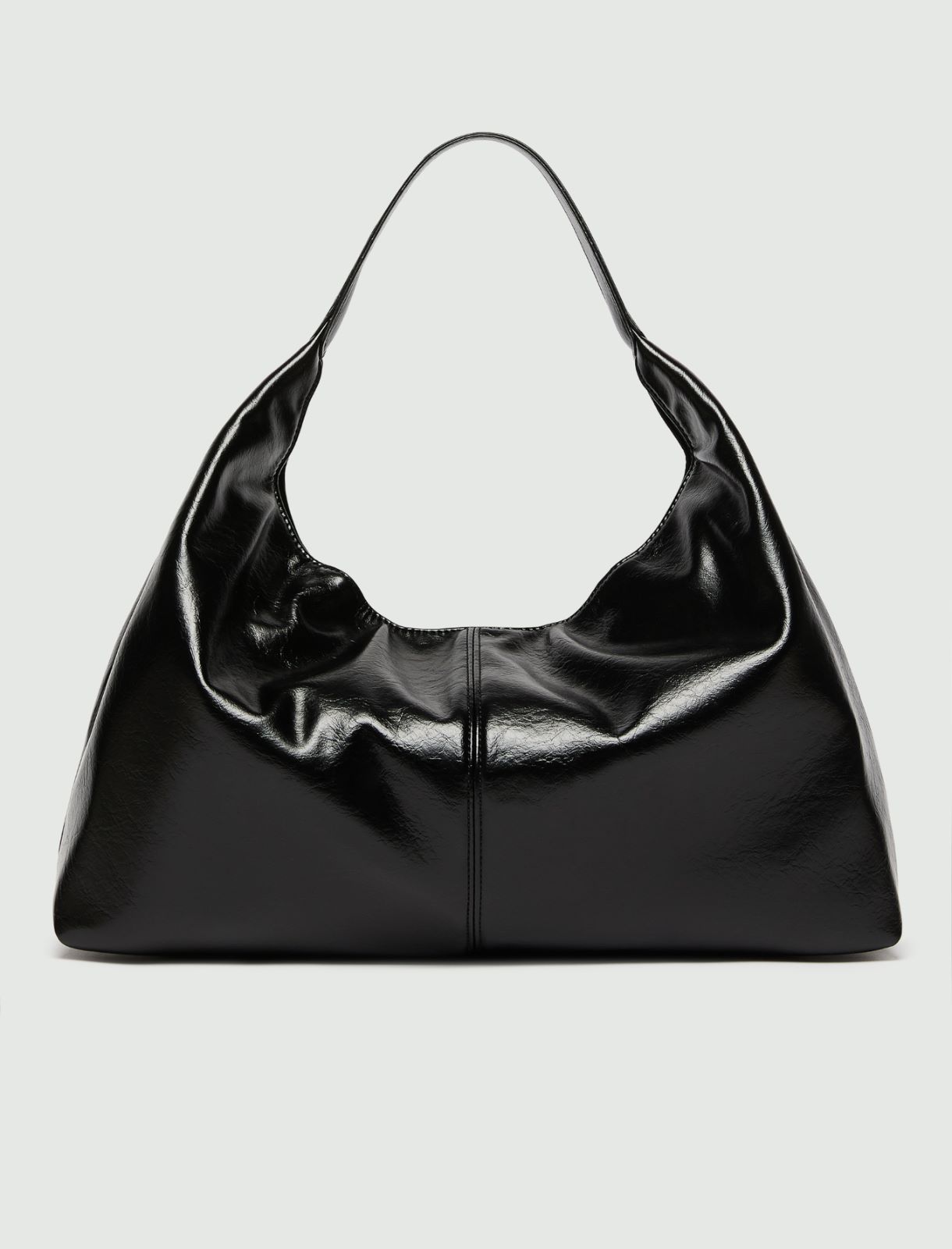 Coated jersey hobo bag - BLACK - Emme - 2