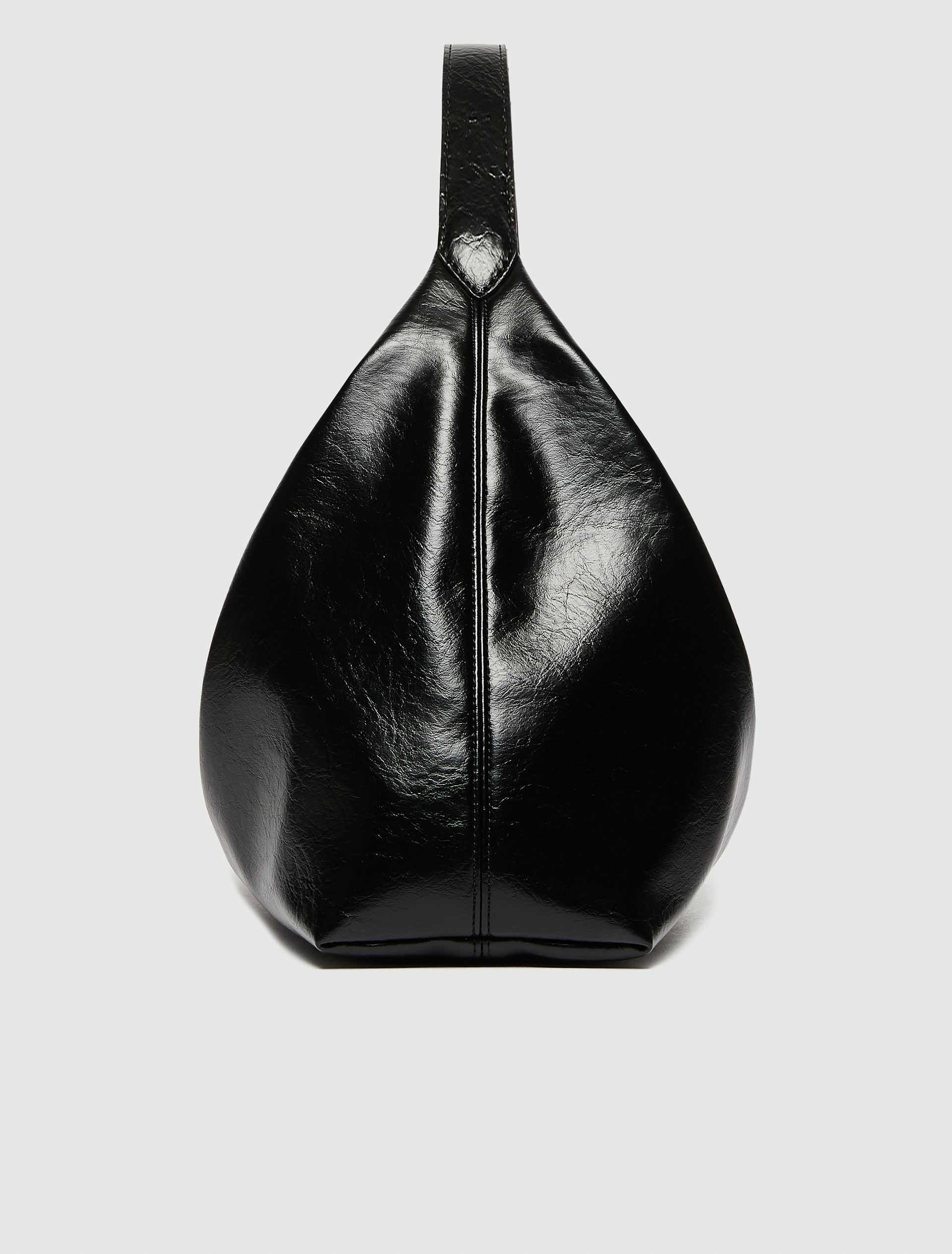 Coated jersey hobo bag - BLACK - Emme - 3