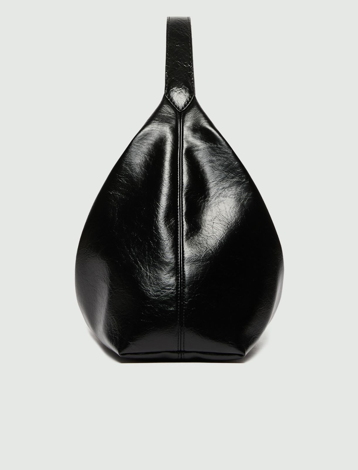 Coated jersey hobo bag - BLACK - Emme - 3