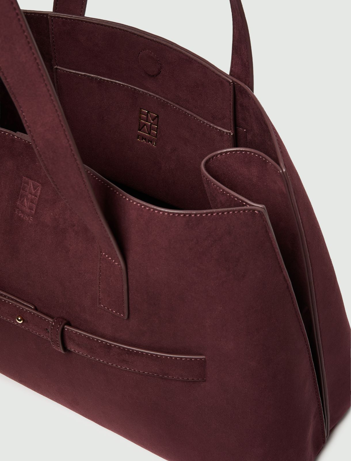 Strap-detail tote bag - BORDEAUX - Emme - 4