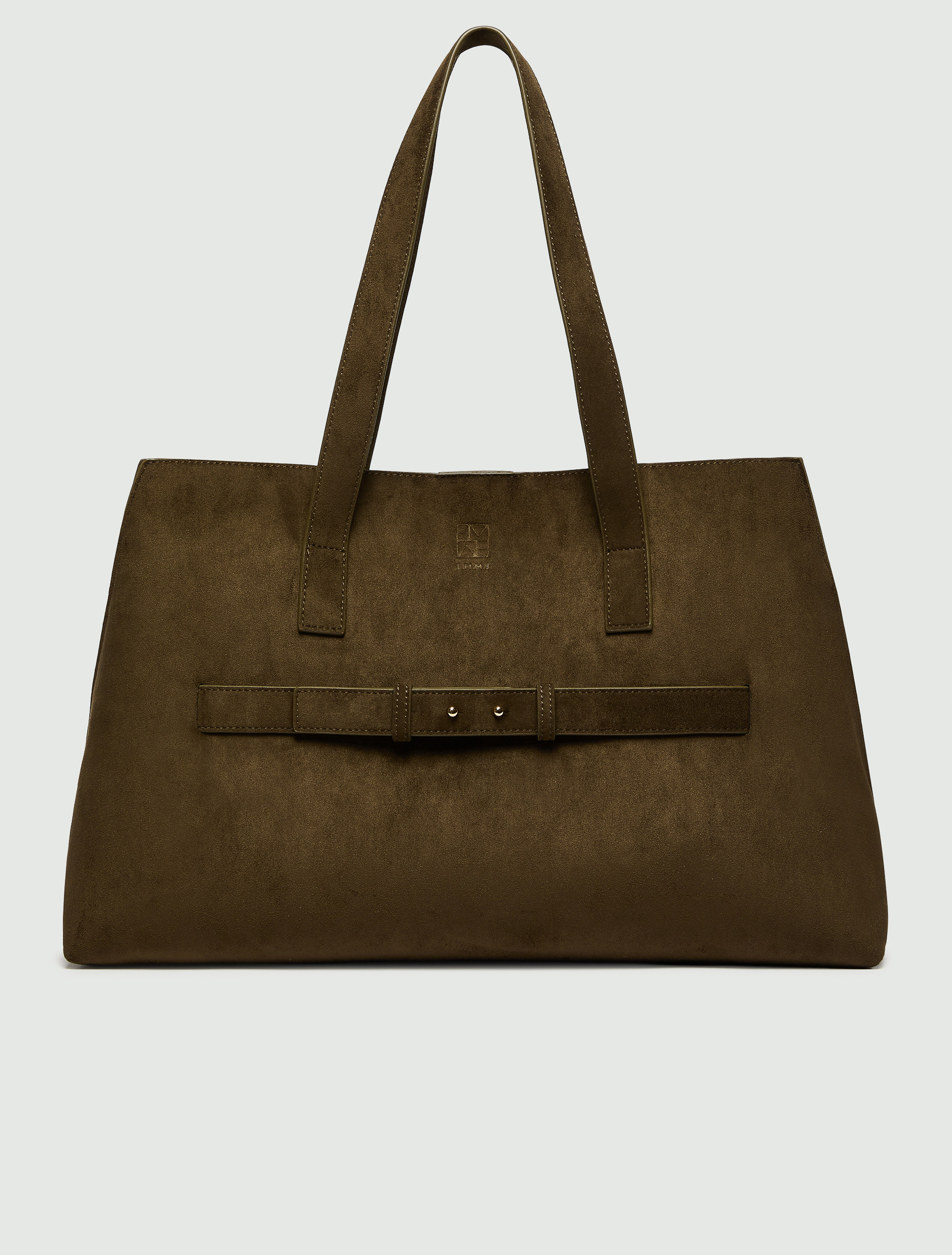 Strap-detail tote bag - DARK OLIVE-GREEN - Emme - 2