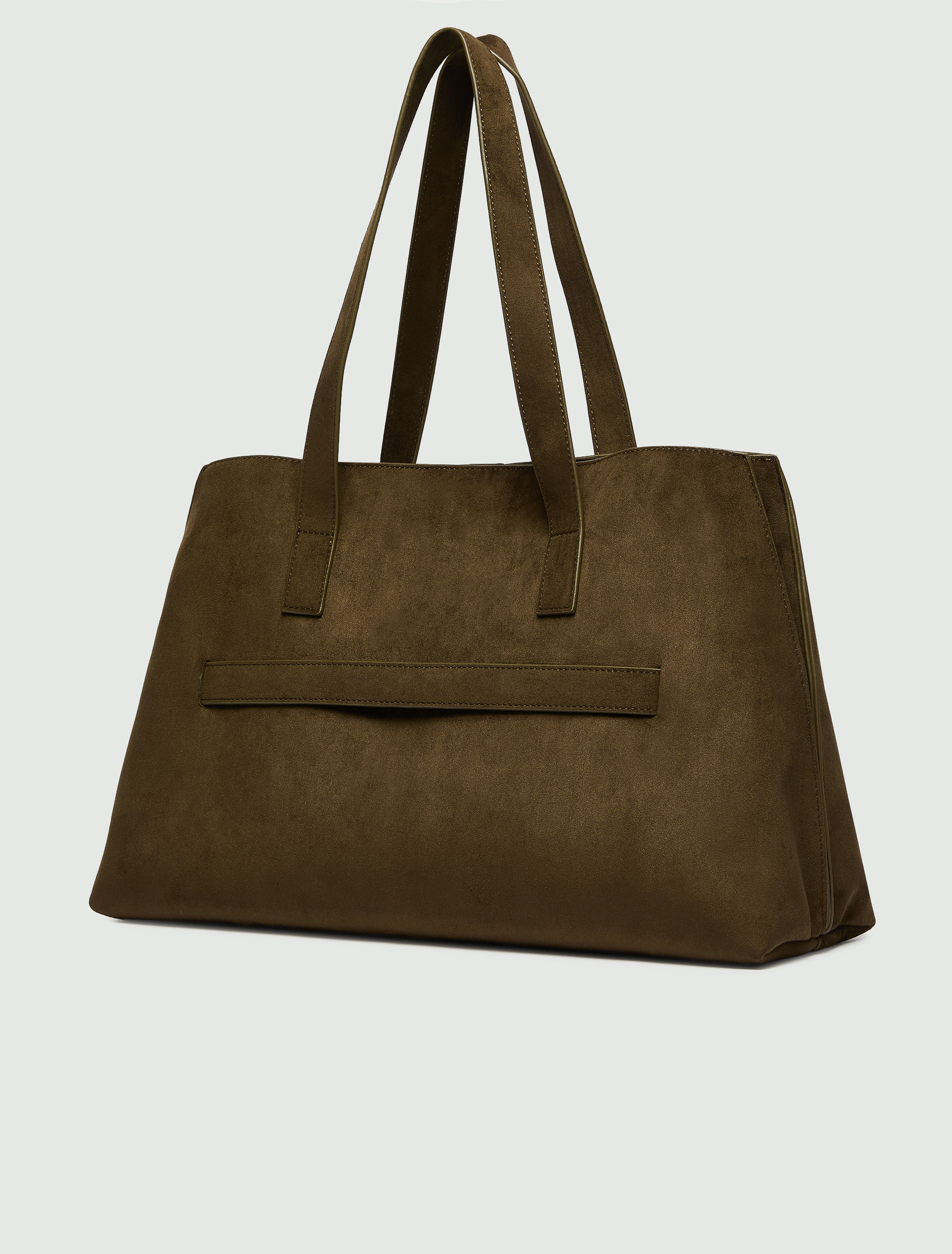 Strap-detail tote bag - DARK OLIVE-GREEN - Emme - 5