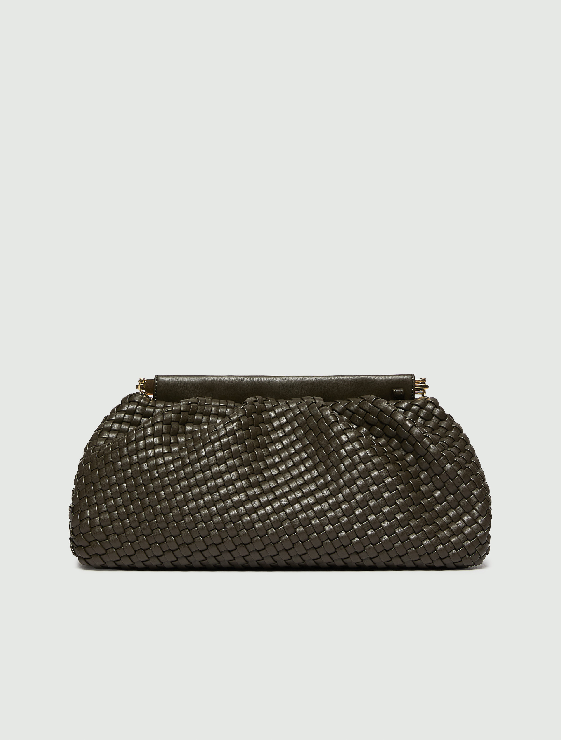 Soft woven clutch bag - DARK GREEN - Emme - 2