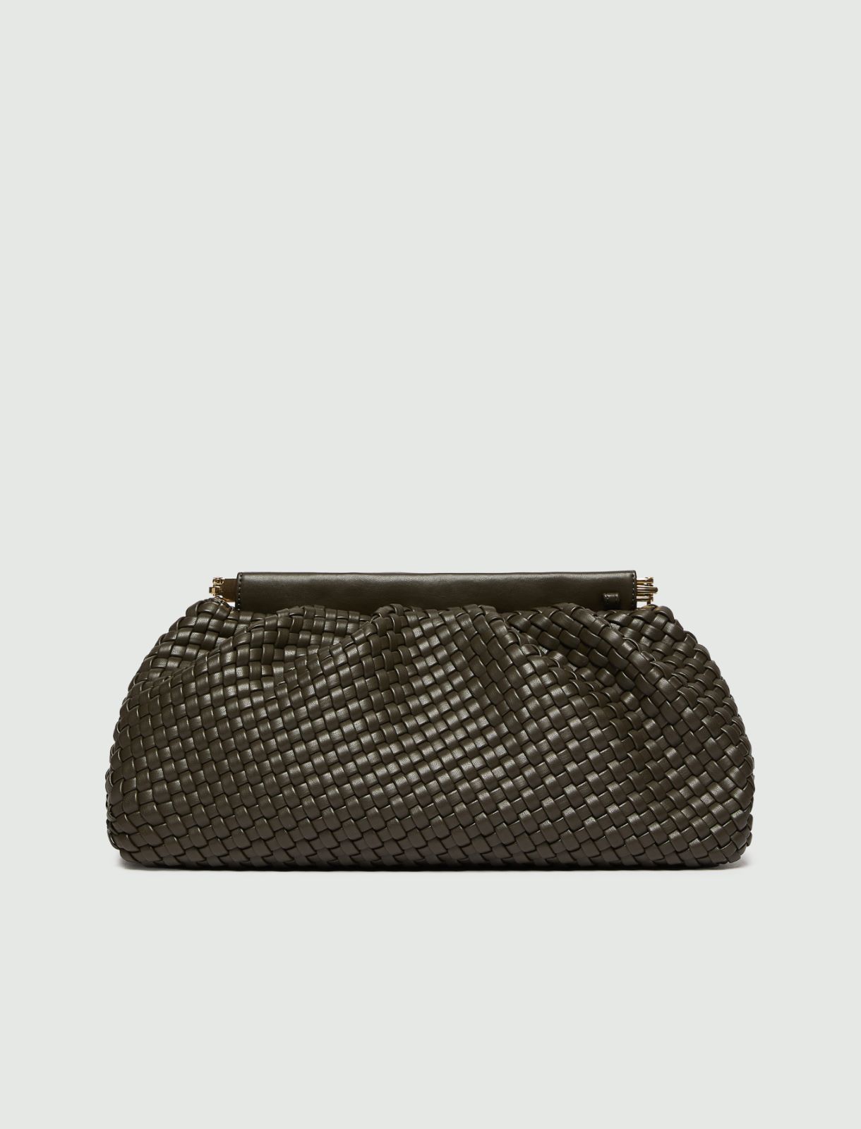 Soft woven clutch bag - DARK GREEN - Emme - 2
