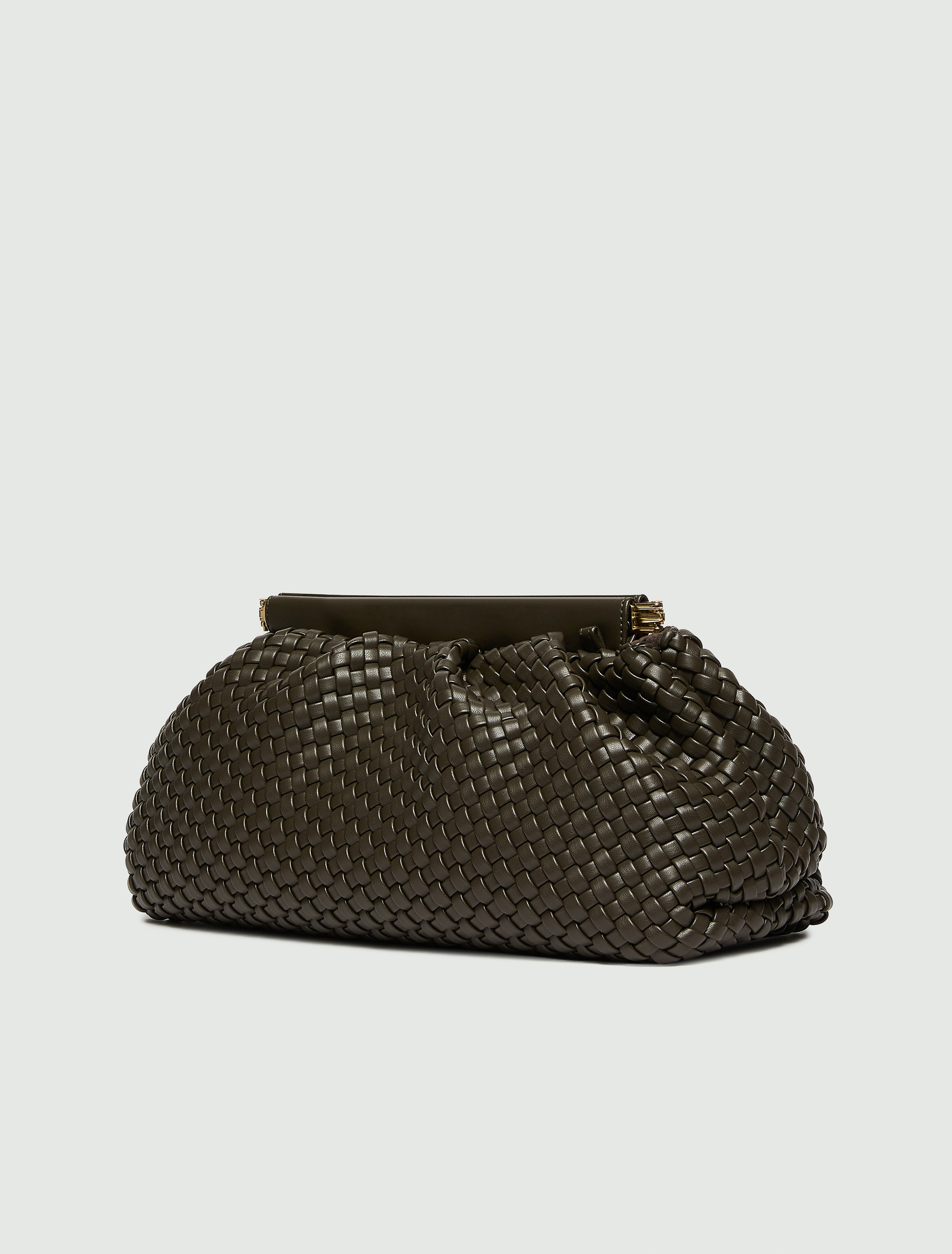 Soft woven clutch bag - DARK GREEN - Emme - 5