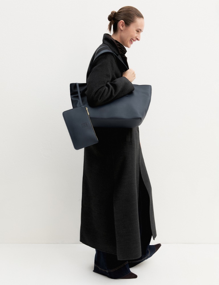 Shopper con pochette - BLU