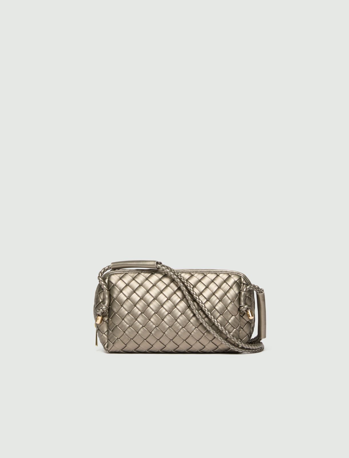 Borsa a tracolla intrecciata - SILVER - Emme - 2