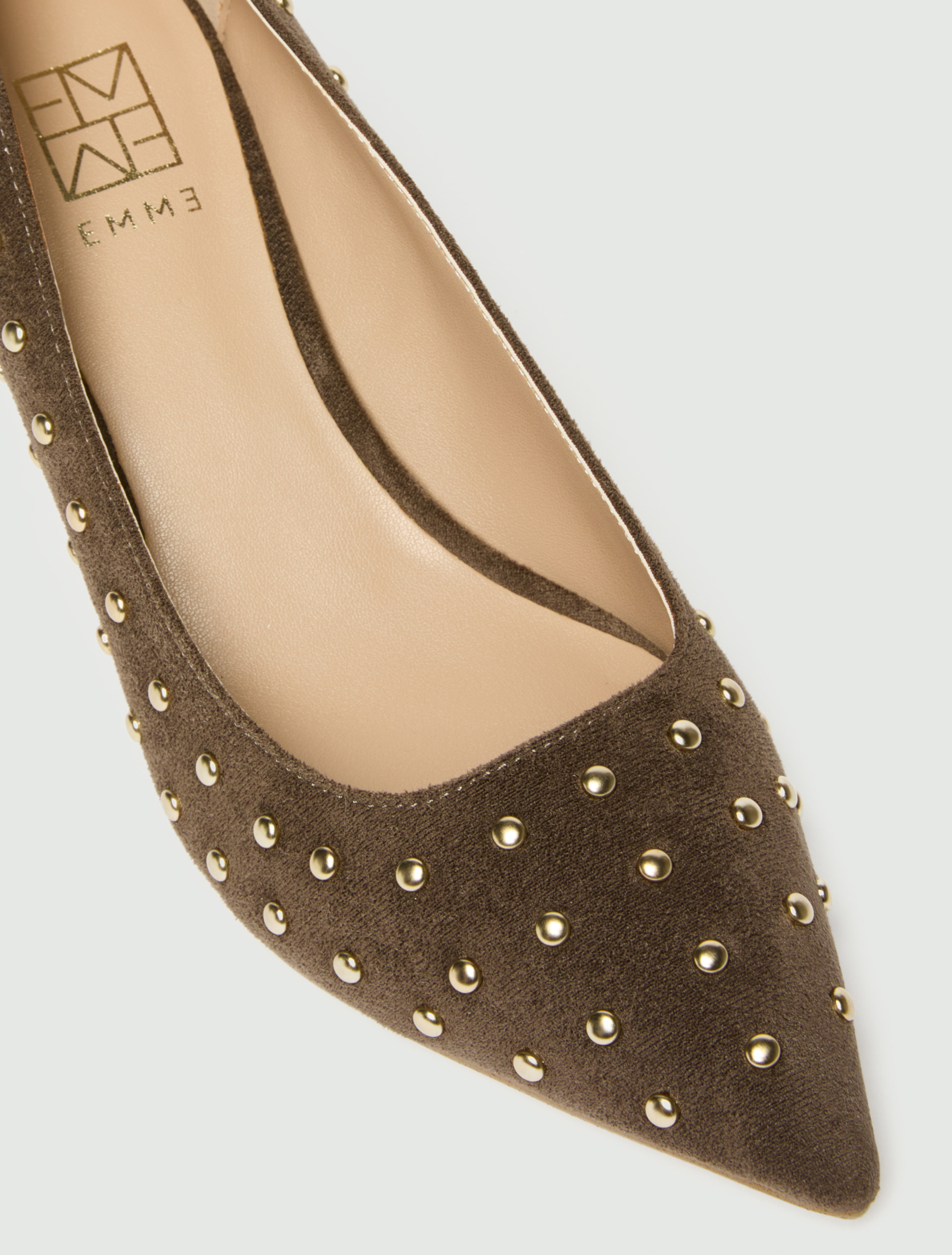 Décolleté con borchie - KAKI - Emme - 4