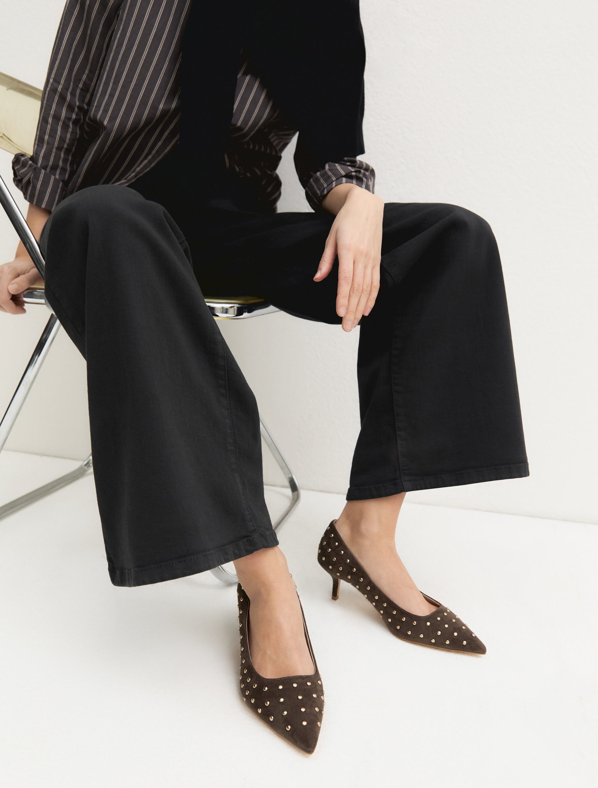 Décolleté con borchie - KAKI - Emme - 1