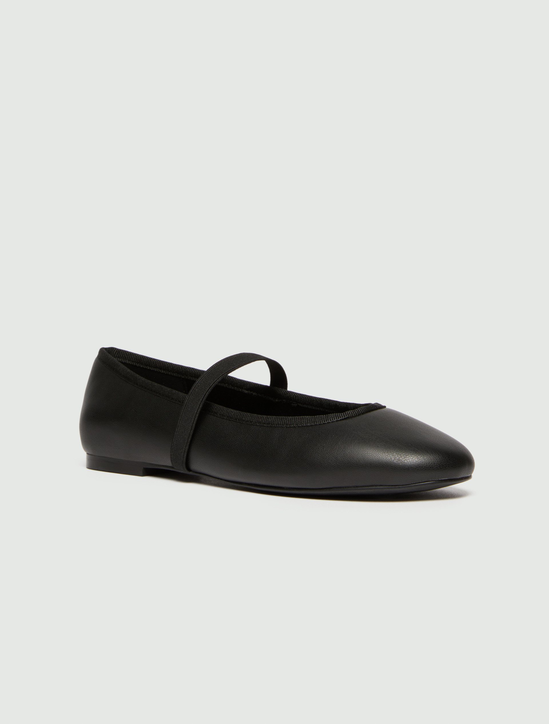 Strapped Ballerina Pumps - BLACK - Emme - 3