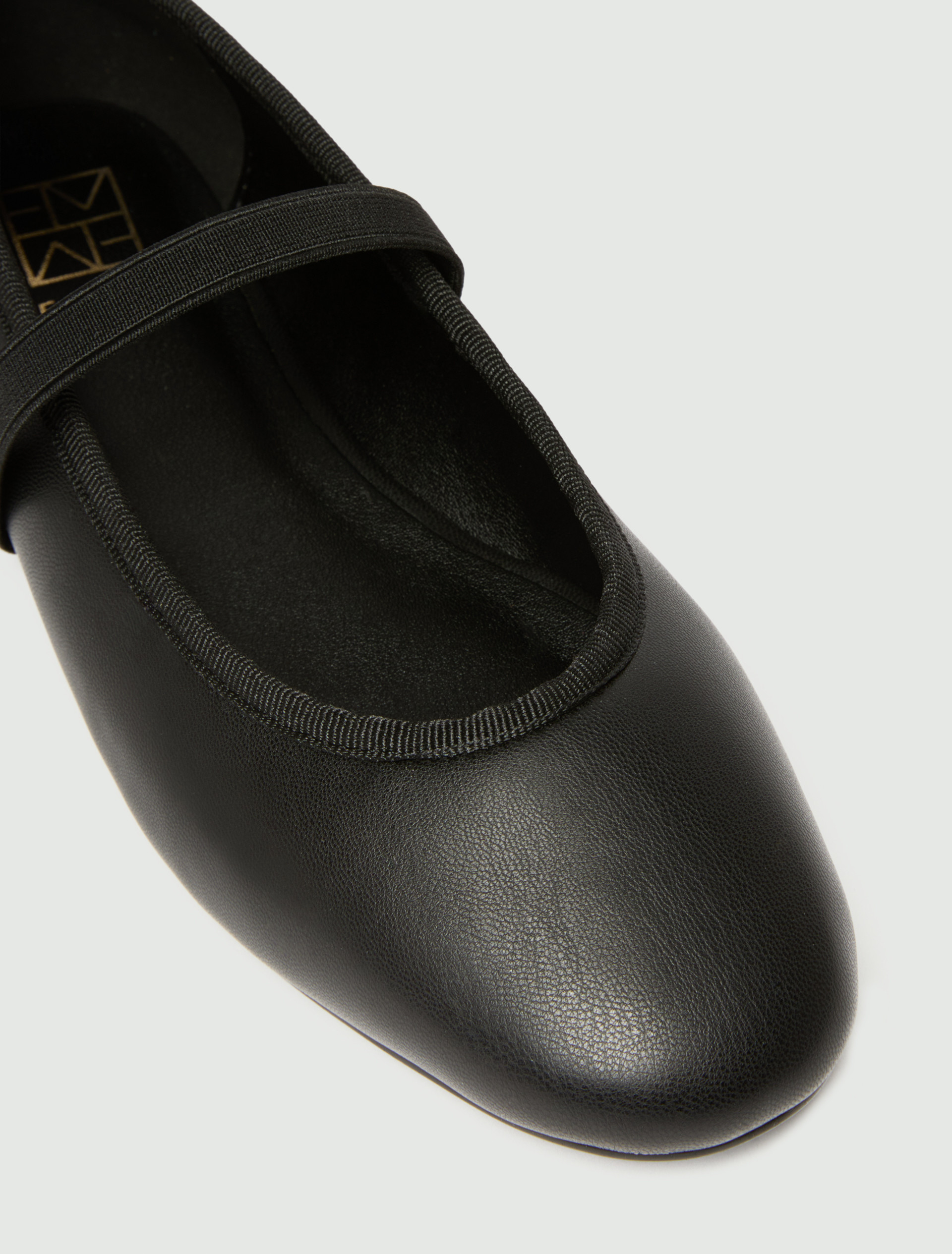 Strapped Ballerina Pumps - BLACK - Emme - 4