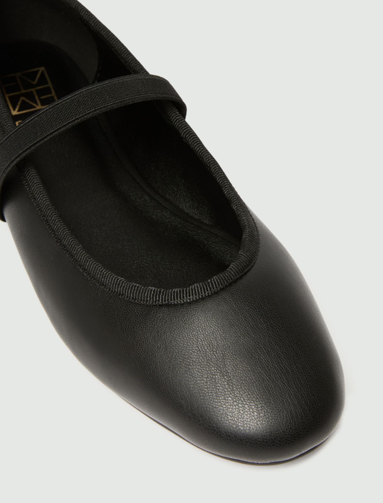 Strapped Ballerina Pumps - BLACK - Emme - 4