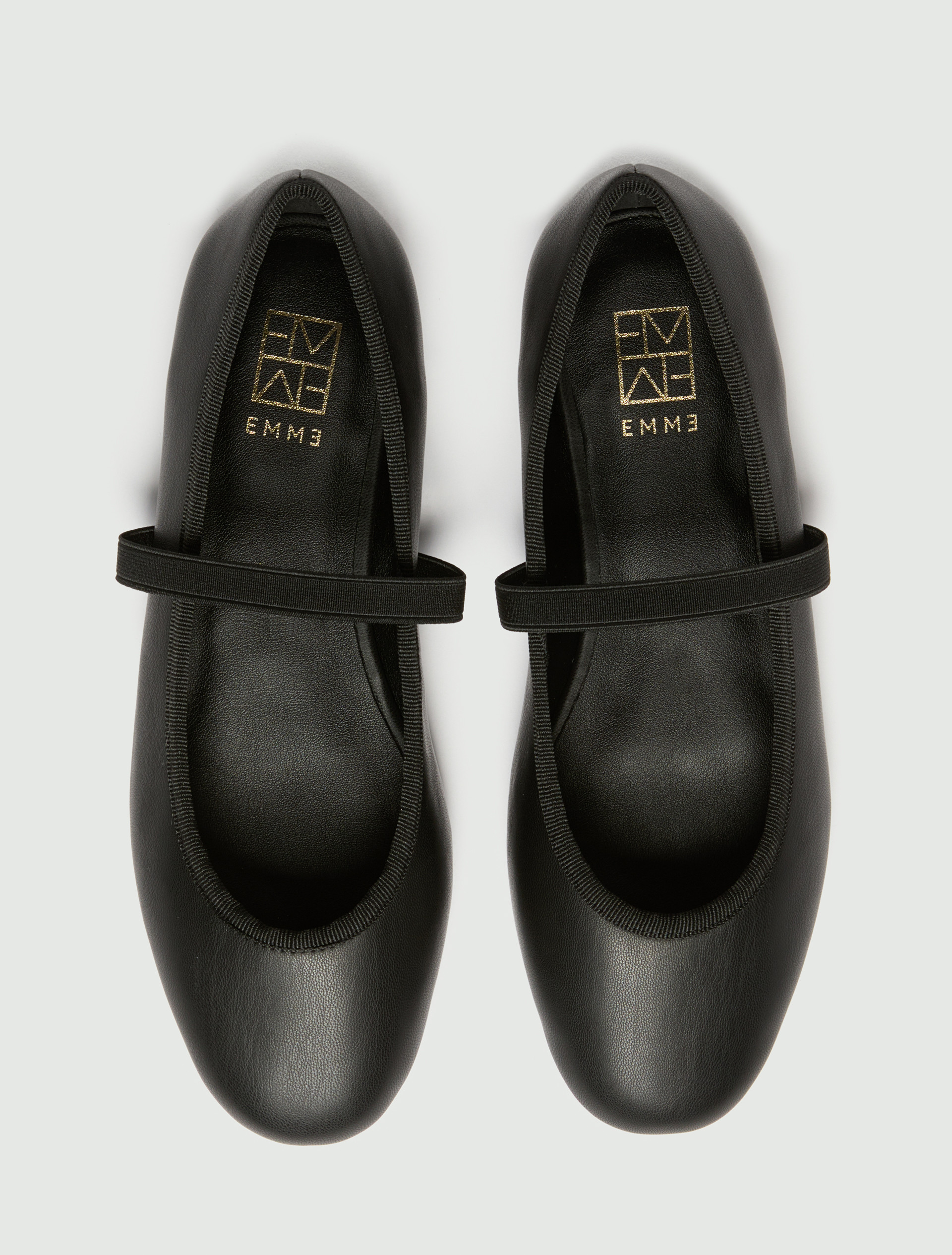 Strapped Ballerina Pumps - BLACK - Emme - 5