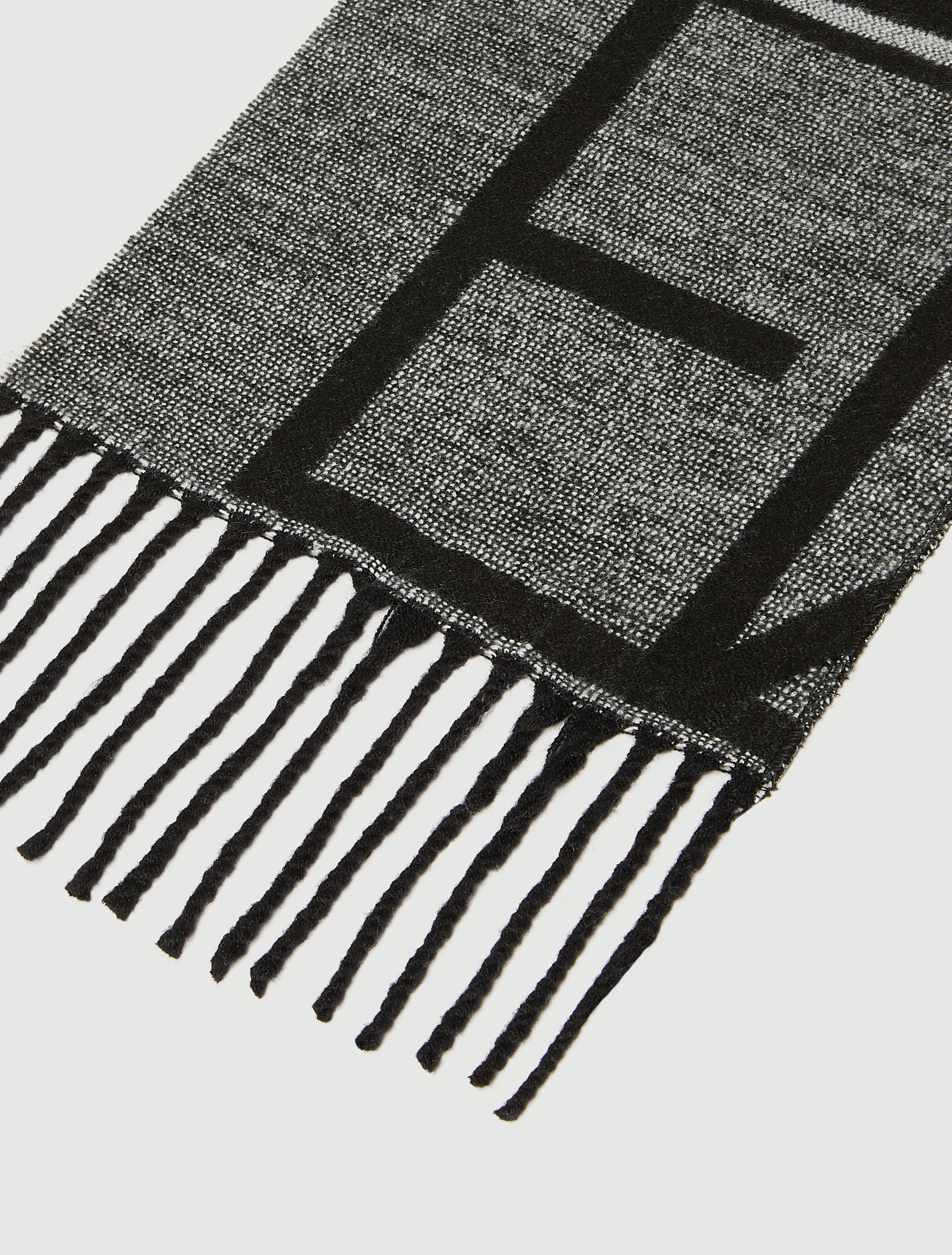 Emmegram jacquard stole - BLACK - Emme - 3