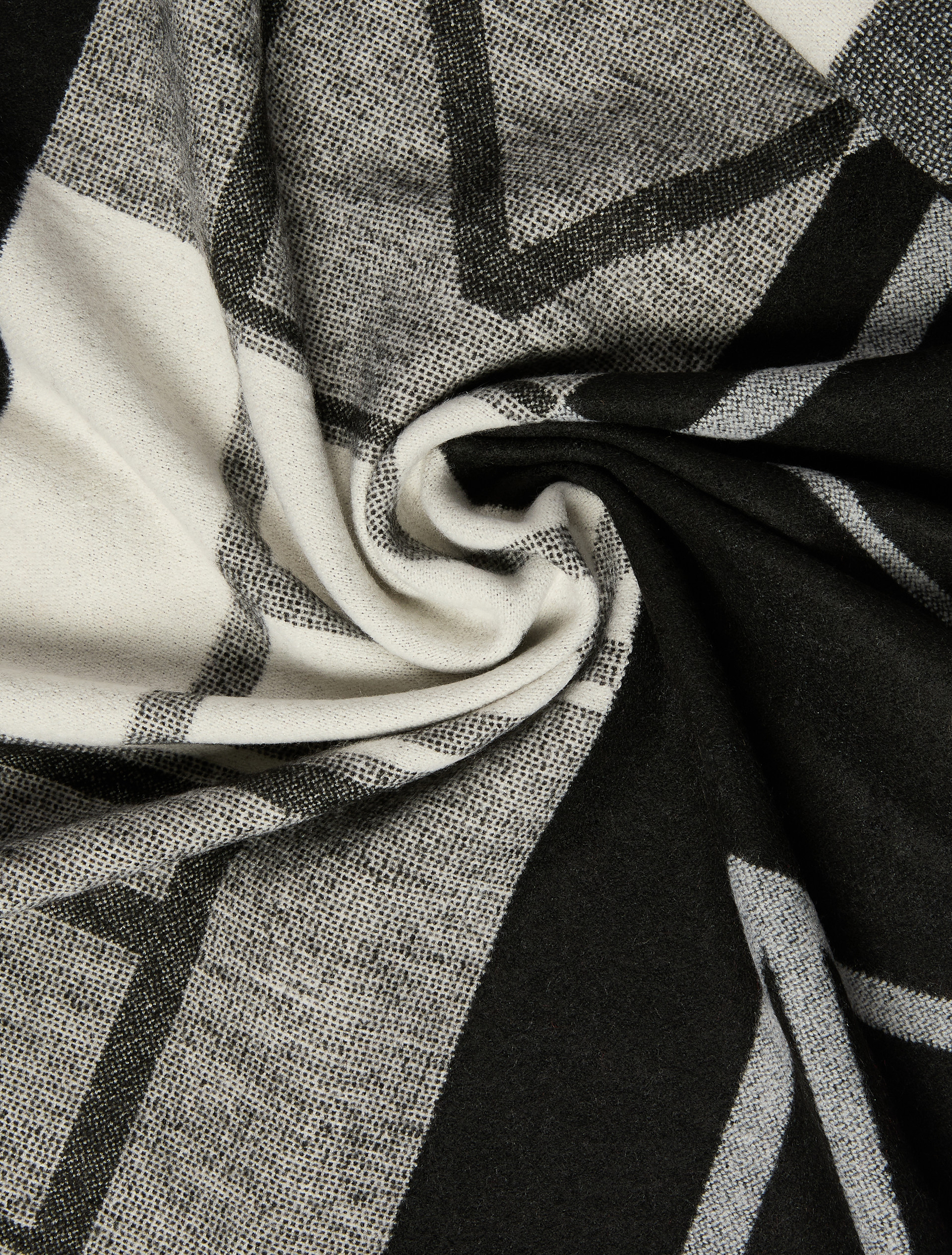 Emmegram jacquard stole - BLACK - Emme - 4