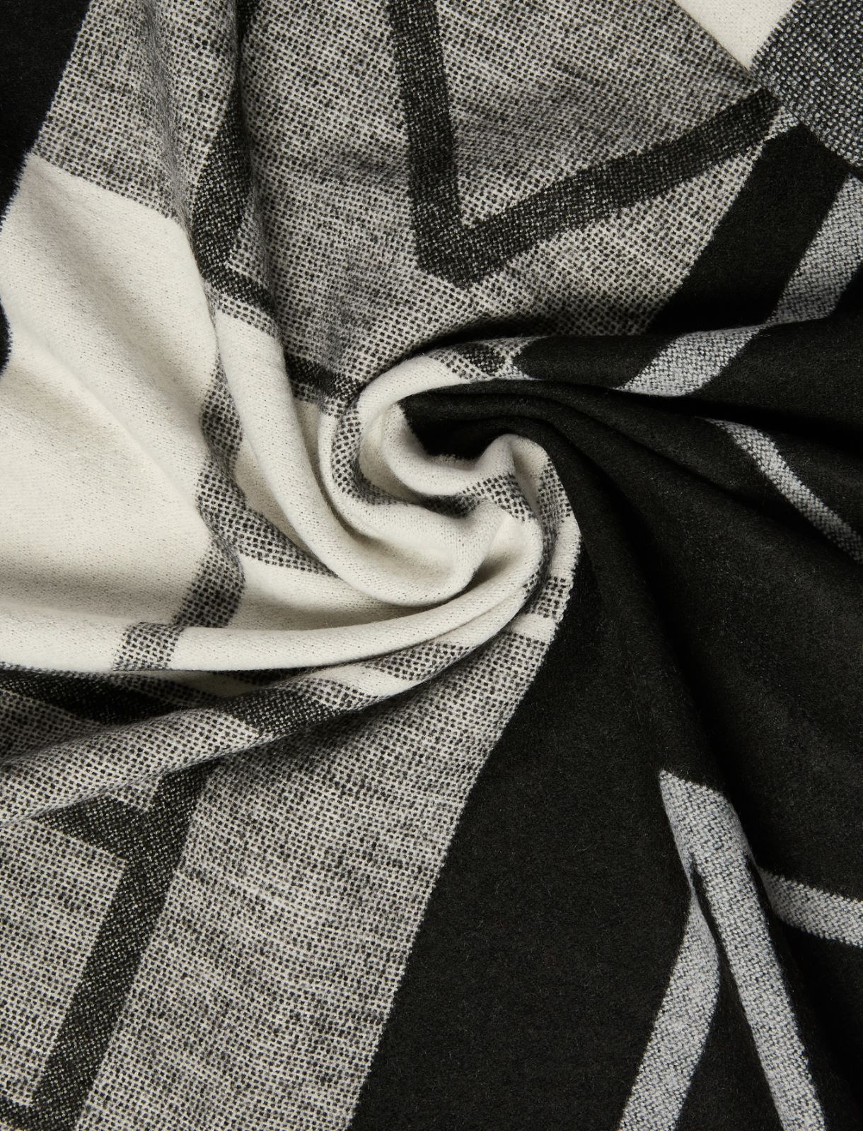Emmegram jacquard stole - BLACK - Emme - 4