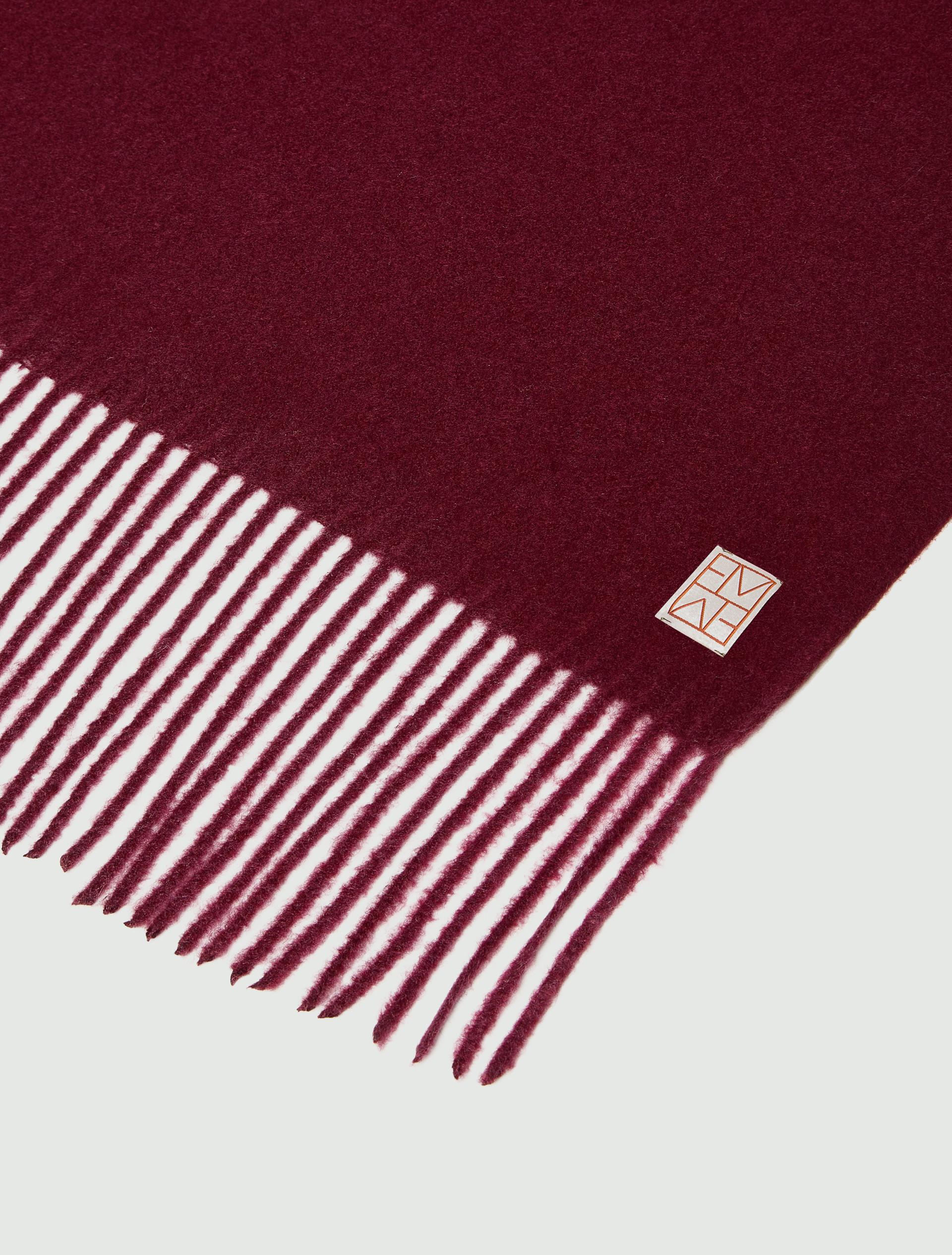 Fringed scarf - BORDEAUX - Emme - 3