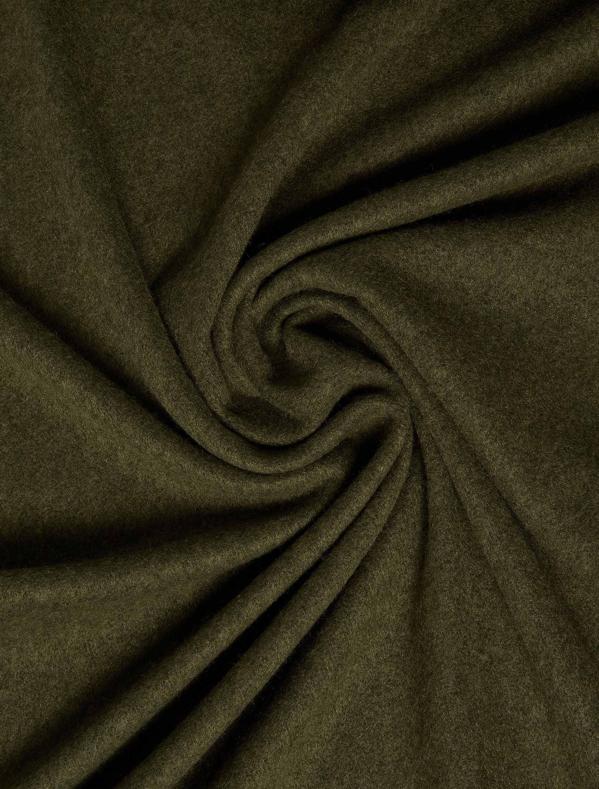 Fringed scarf - DARK GREEN - Emme - 4