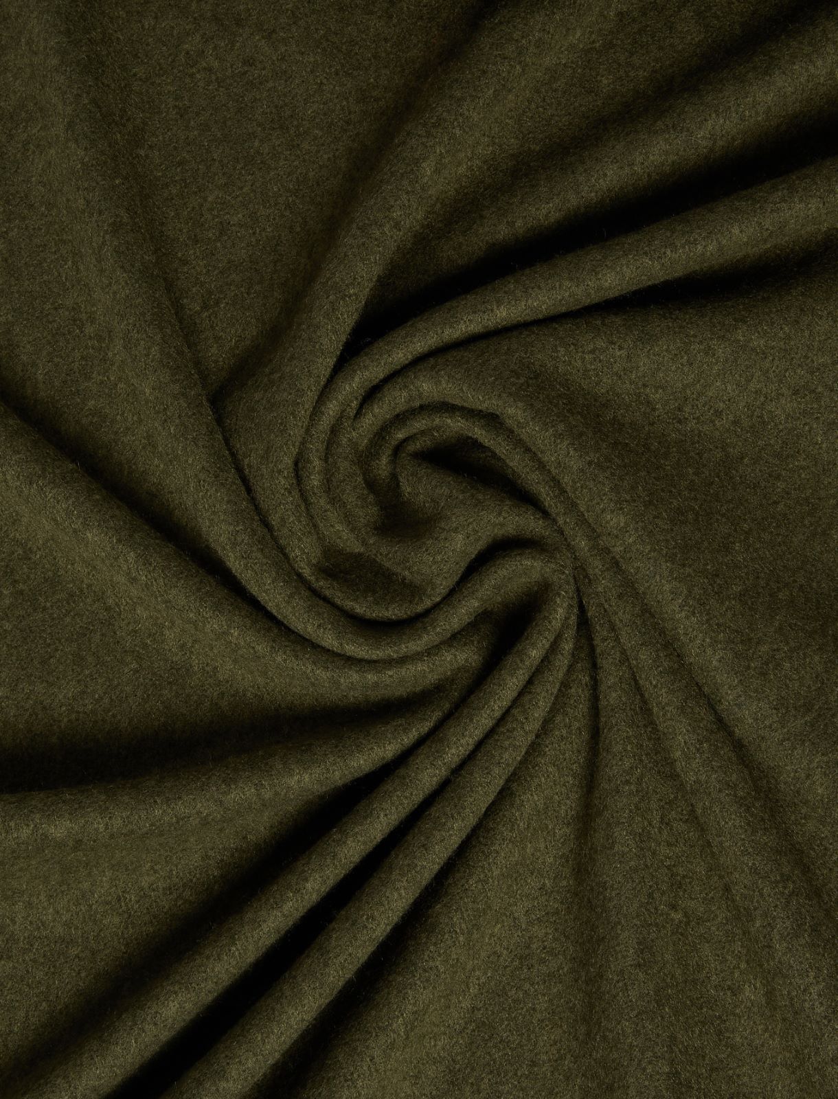 Fringed scarf - DARK GREEN - Emme - 4