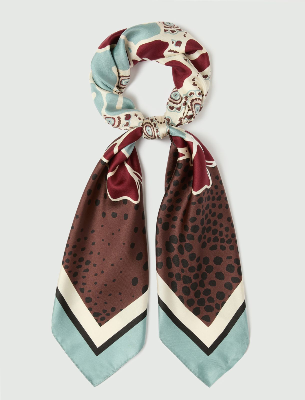 Foulard in seta - MARRONE - Emme - 2