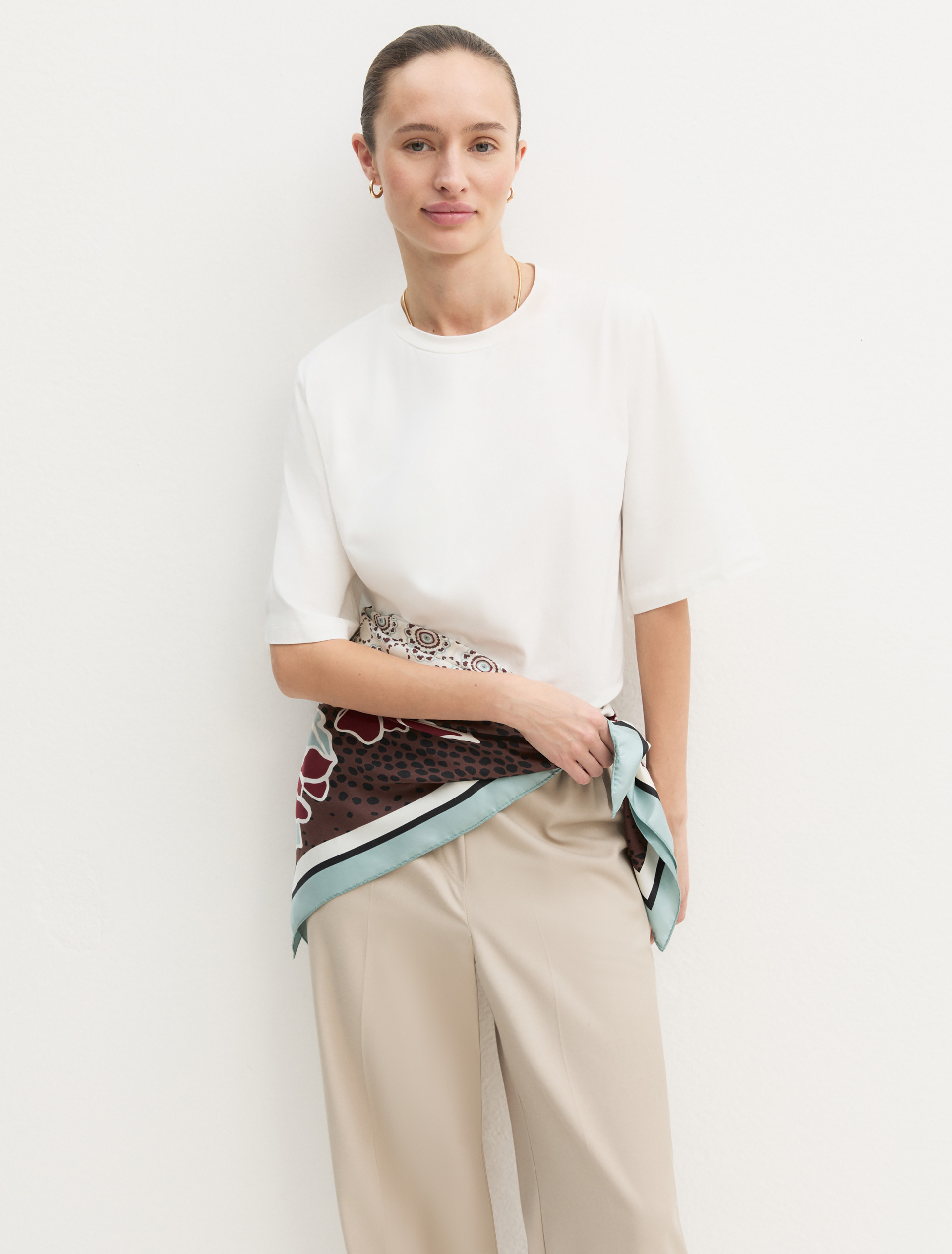Foulard in seta - MARRONE - Emme - 1