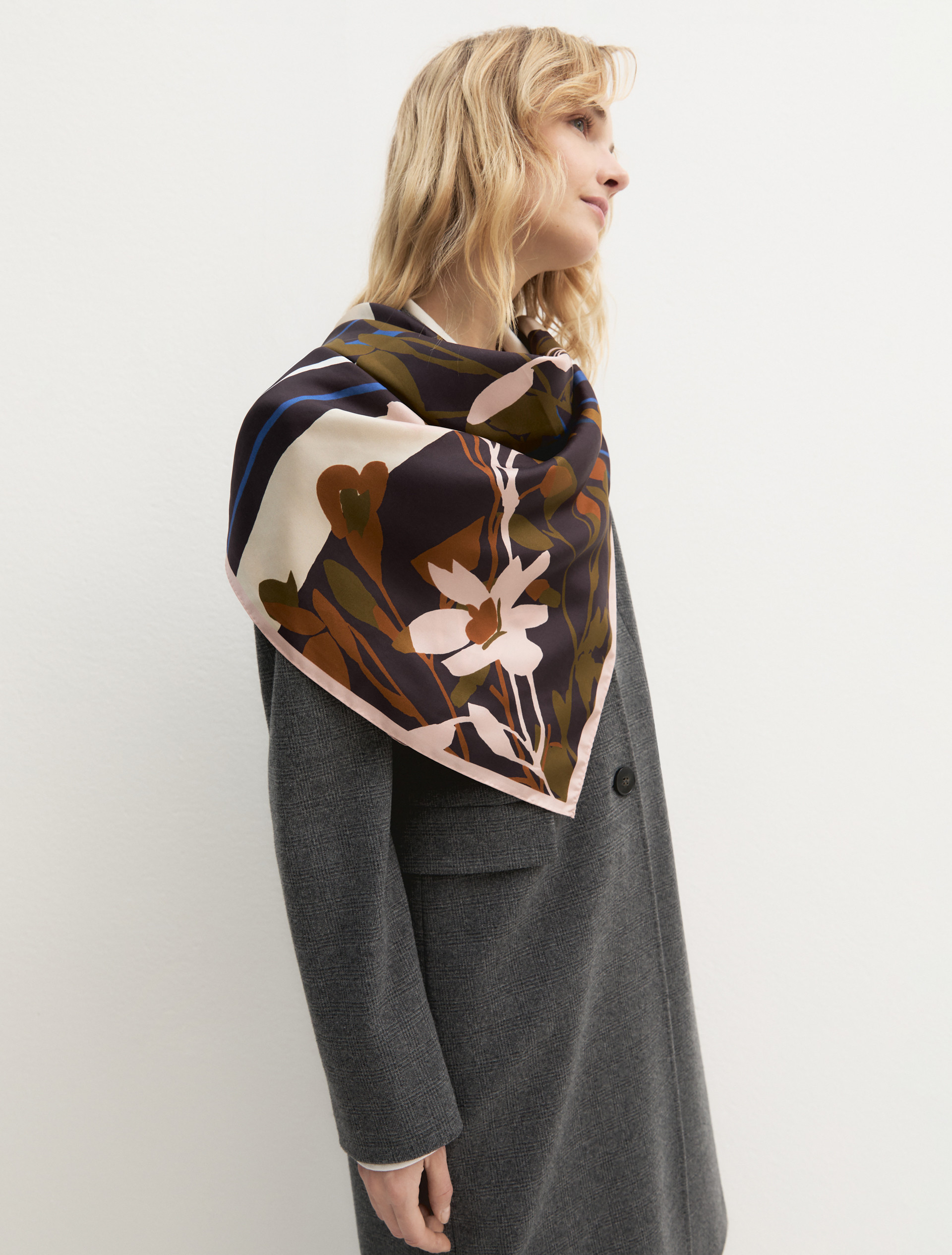 Foulard in seta - BLU ELETTRICO - Emme - 1