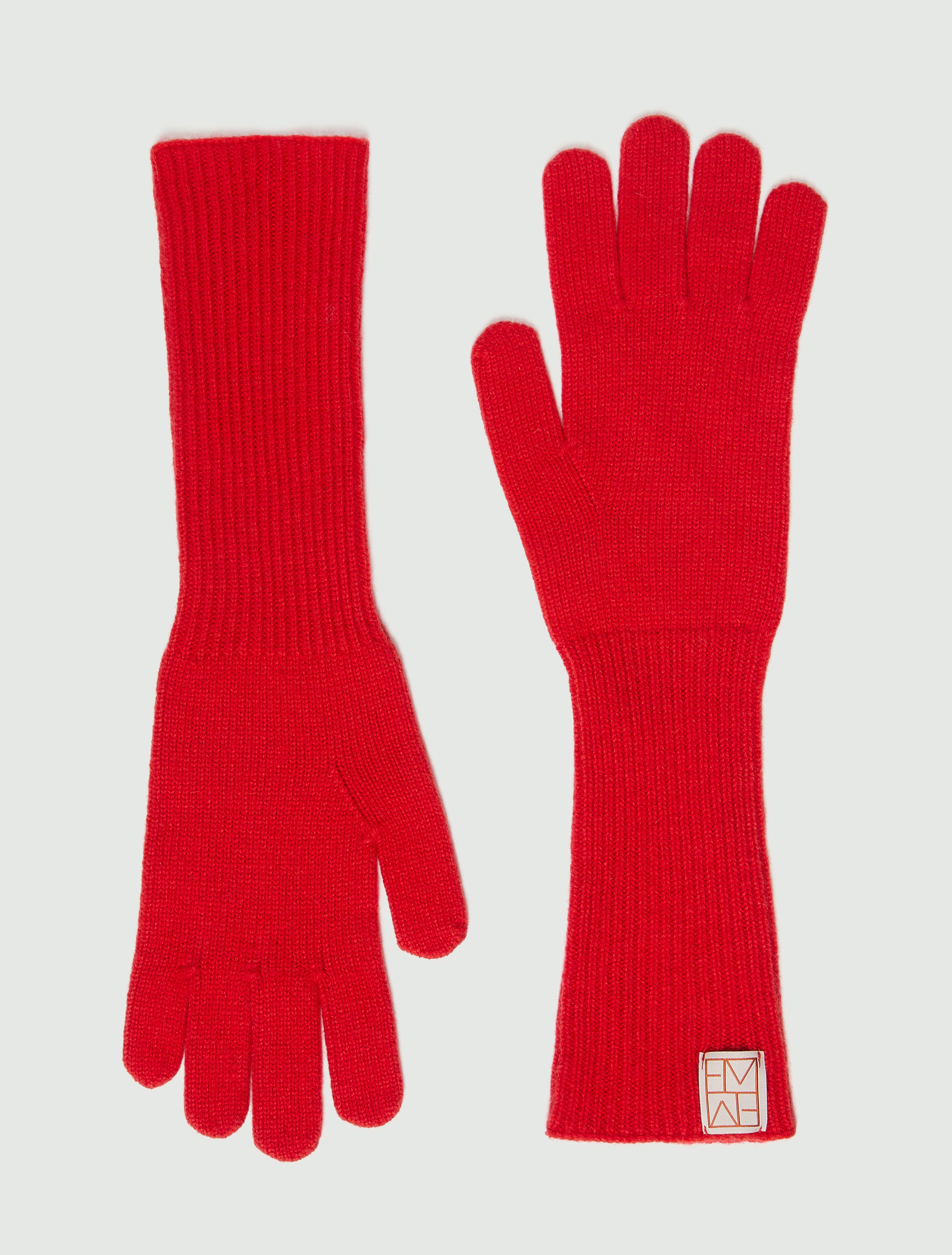 Cashmere-blend gloves - RED - Emme - 2