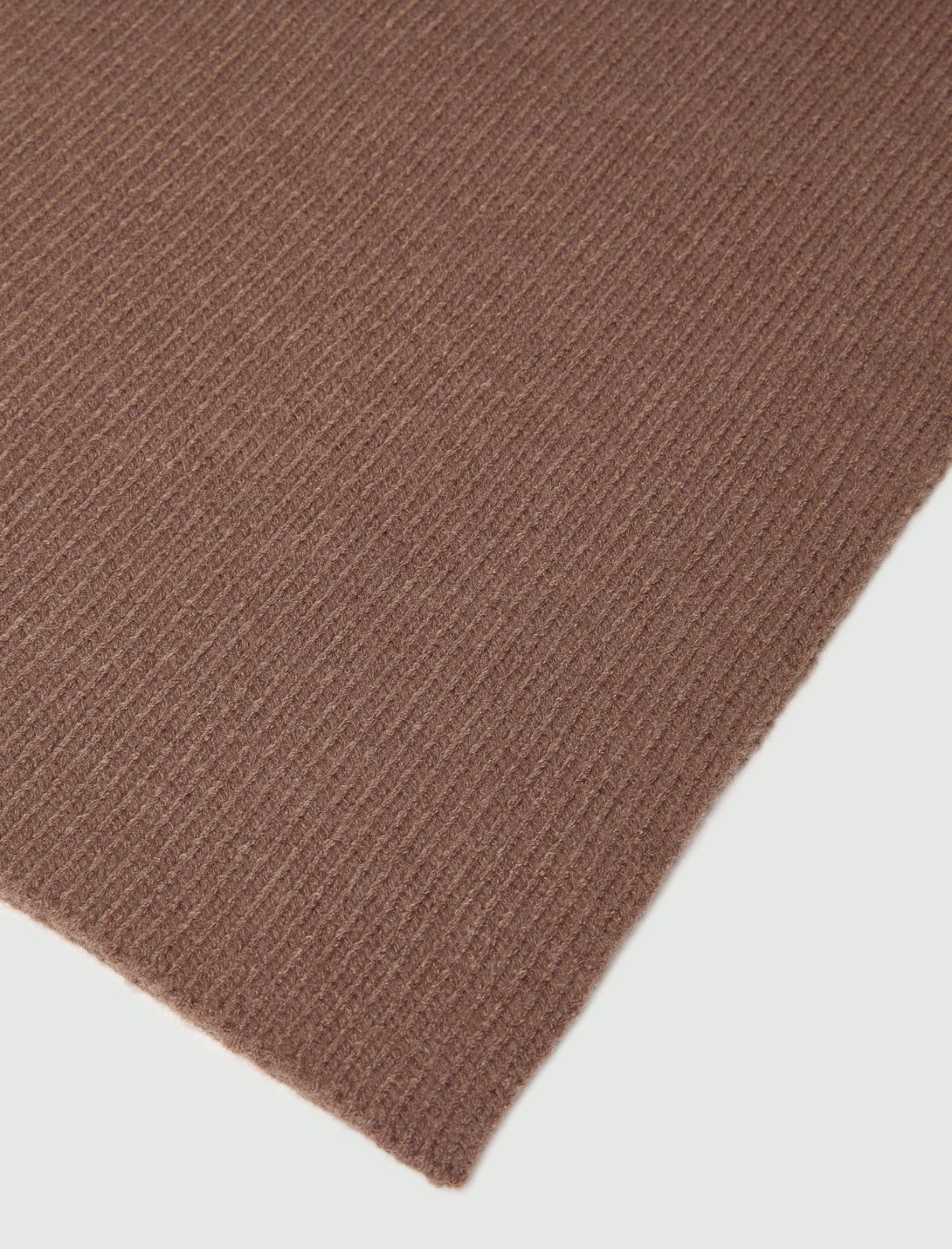 Hooded scarf with furry trim - BROWN - Emme - 4